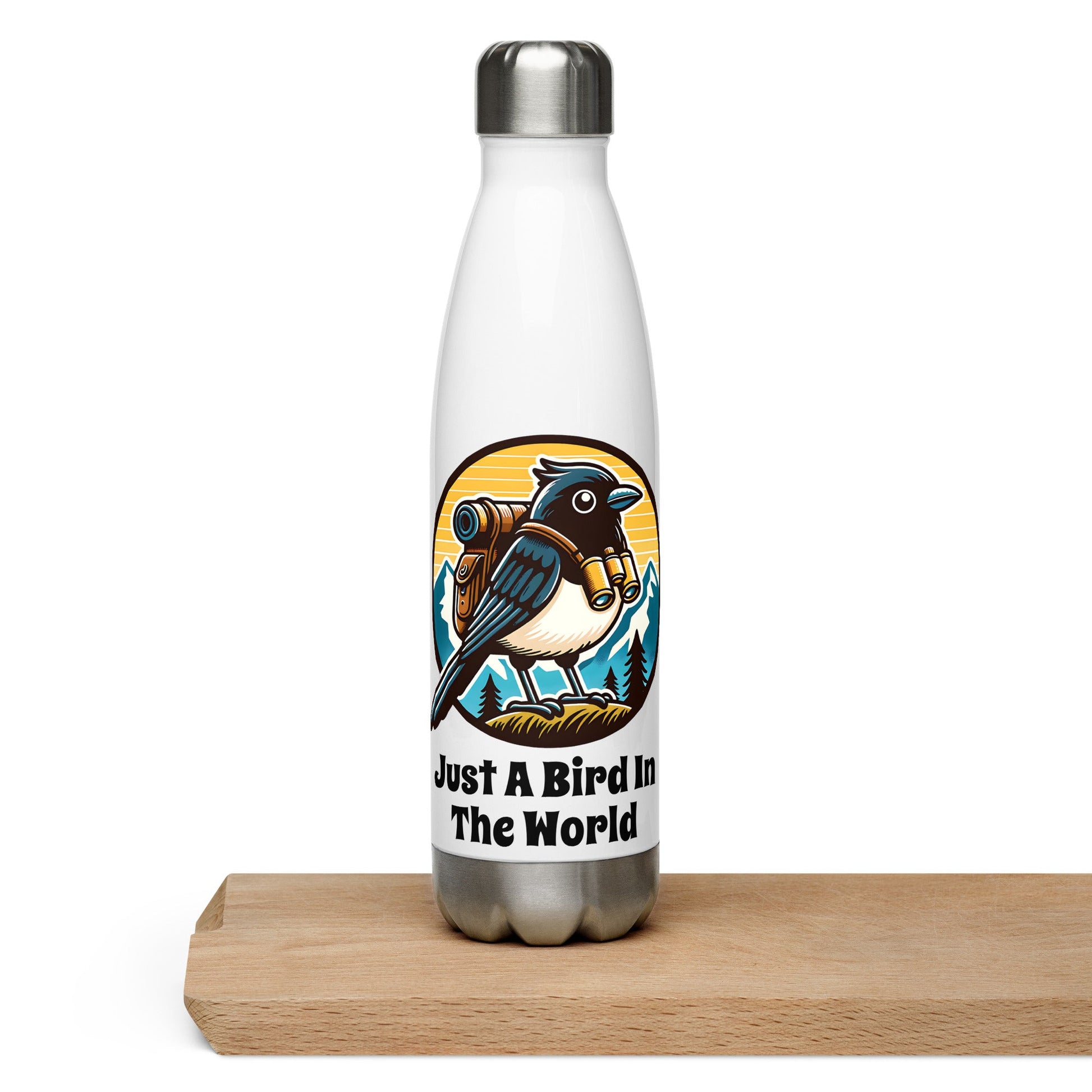 Just A Bird In The World Stainless Steel Water Bottle - Stainless Steel Water Bottle - Discovery Co.