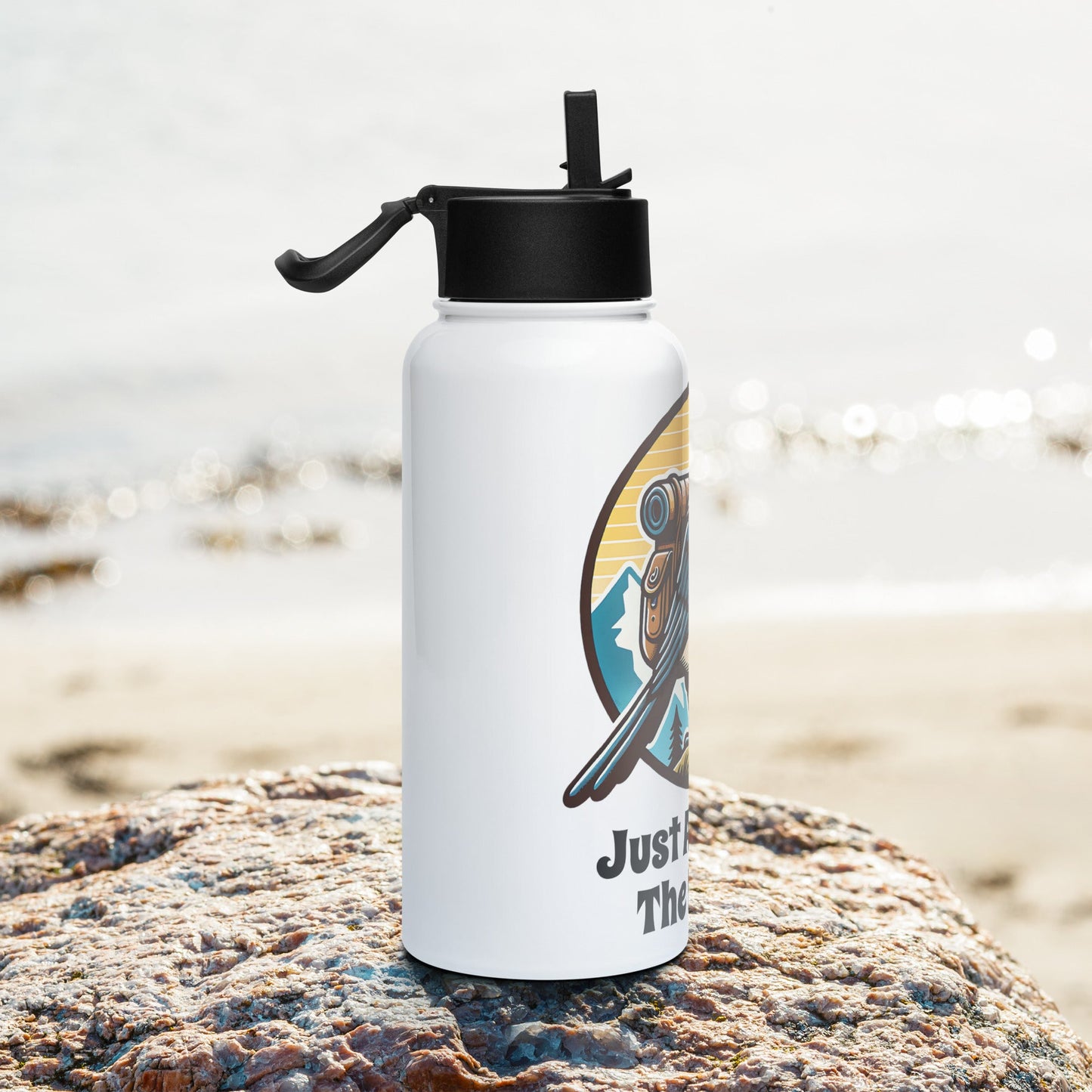 Just A Bird In The World Stainless Steel Water Bottle With Straw Lid - Stainless Steel Water Bottle With Straw Lid - Discovery Co.