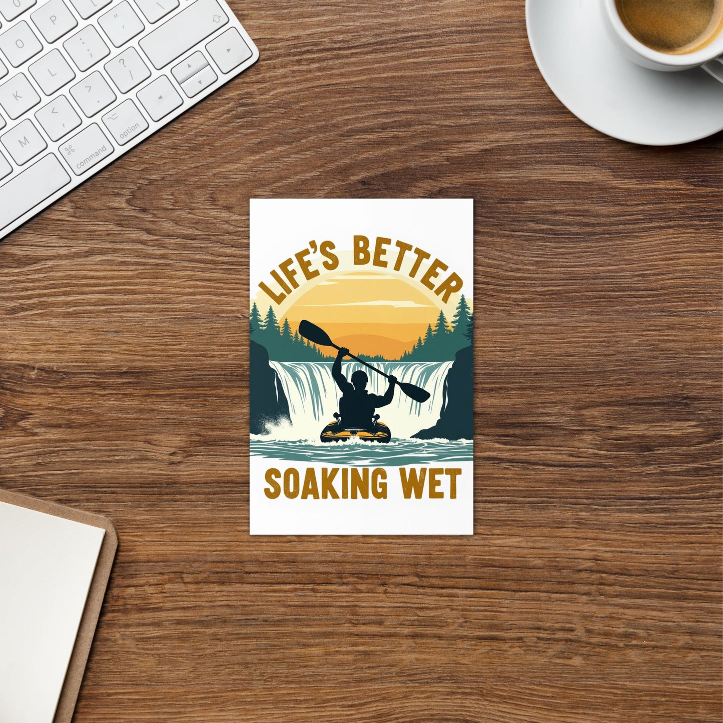 Kayaking "Life's Better Soaking Wet" Greeting Card - Greeting Card - Discovery Co.