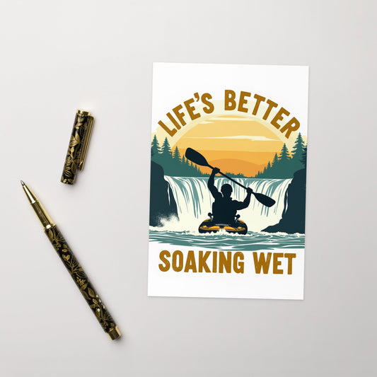 Kayaking "Life's Better Soaking Wet" Greeting Card - Greeting Card - Discovery Co.