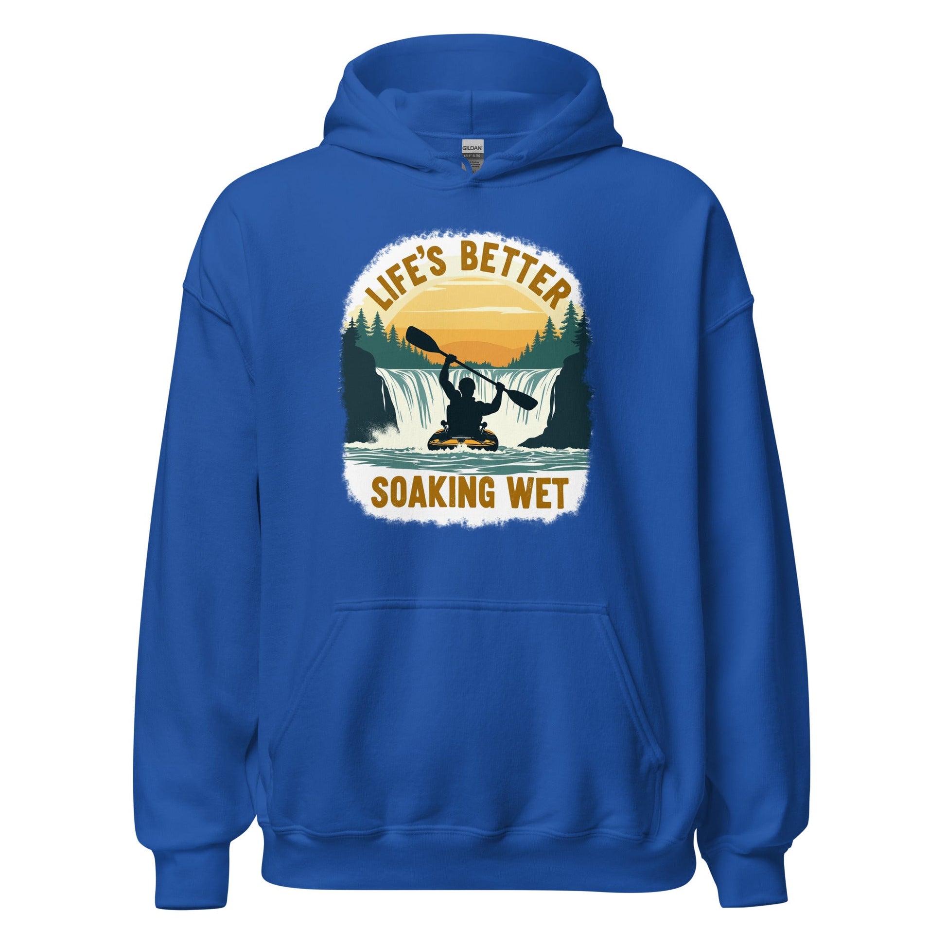 Kayaking "Life's Better Soaking Wet" Men's (Unisex) Hoodie - Hoodies - Discovery Co.