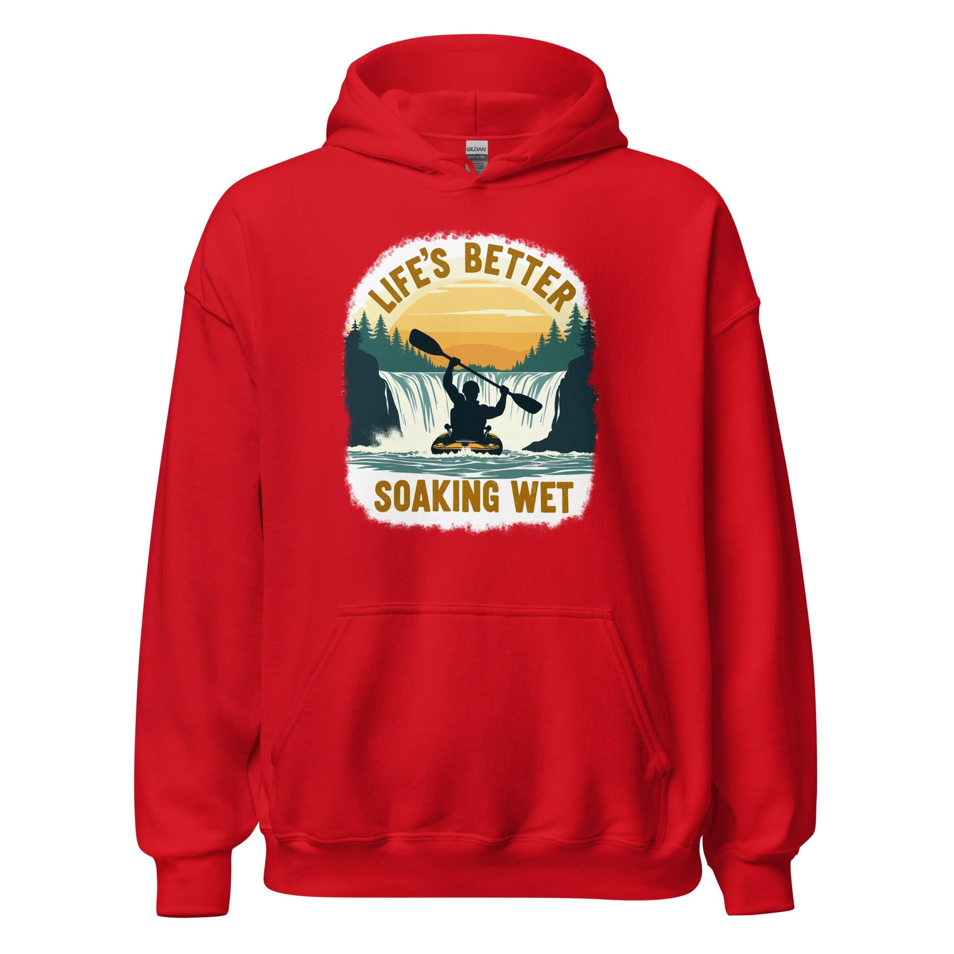 Kayaking "Life's Better Soaking Wet" Men's (Unisex) Hoodie - Hoodies - Discovery Co.