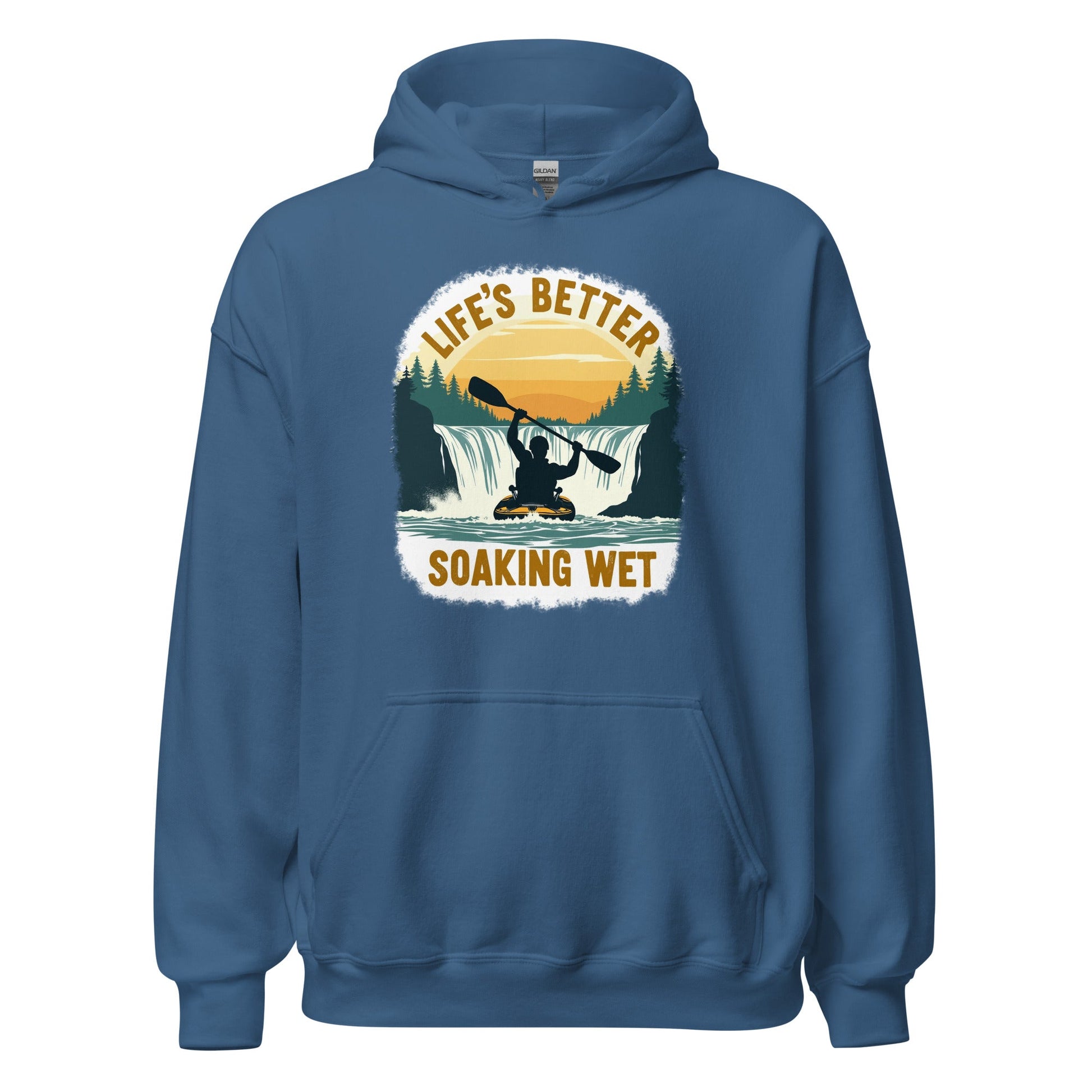Kayaking "Life's Better Soaking Wet" Men's (Unisex) Hoodie - Hoodies - Discovery Co.