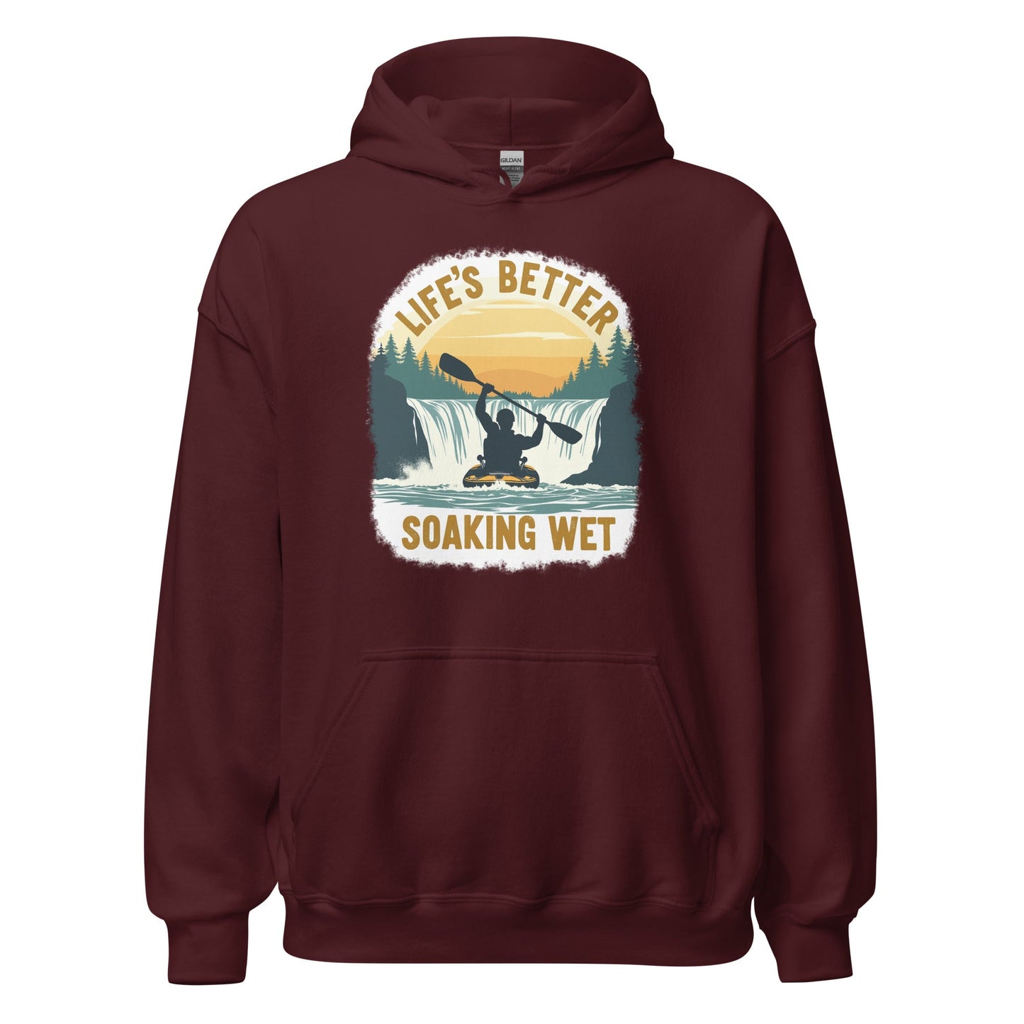 Kayaking "Life's Better Soaking Wet" Men's (Unisex) Hoodie - Hoodies - Discovery Co.