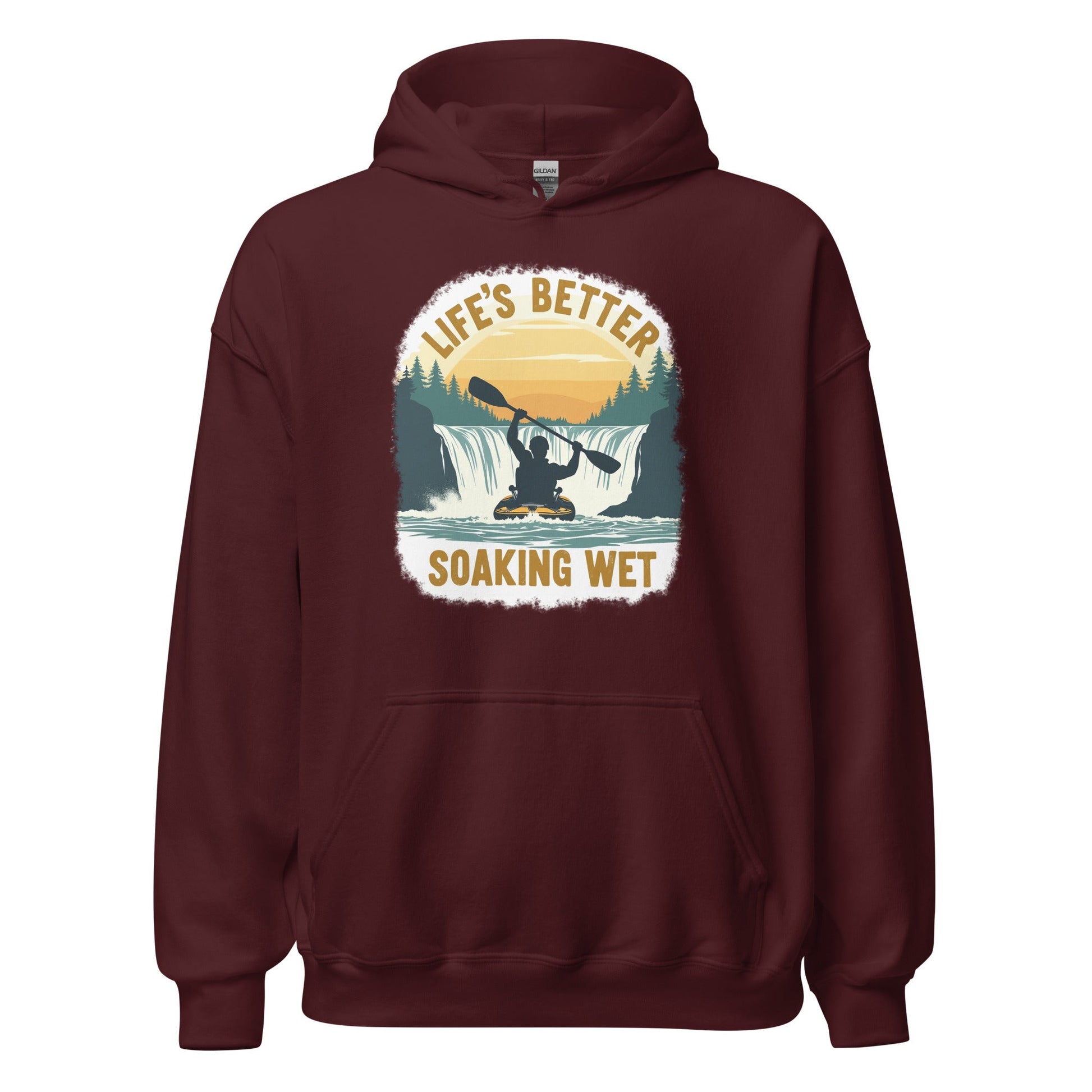 Kayaking "Life's Better Soaking Wet" Men's (Unisex) Hoodie - Hoodies - Discovery Co.