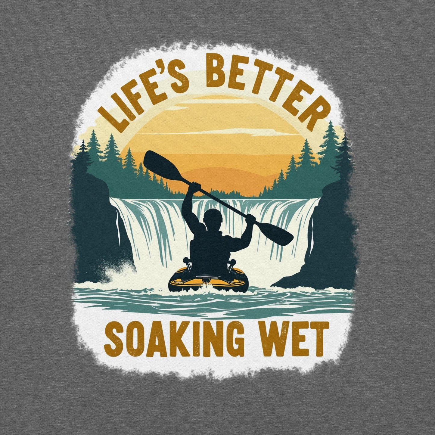 Kayaking "Life's Better Soaking Wet" Men's (Unisex) Hoodie - Hoodies - Discovery Co.