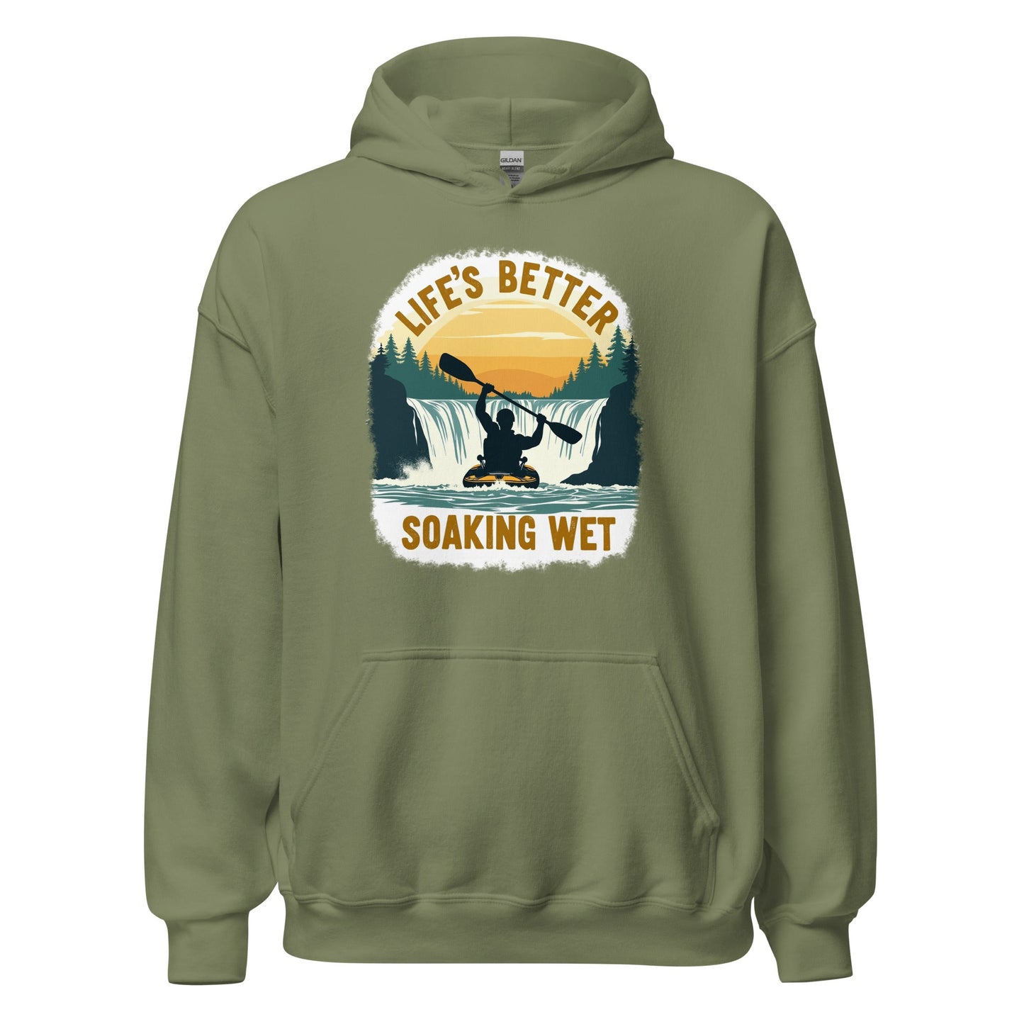 Kayaking "Life's Better Soaking Wet" Men's (Unisex) Hoodie - Hoodies - Discovery Co.