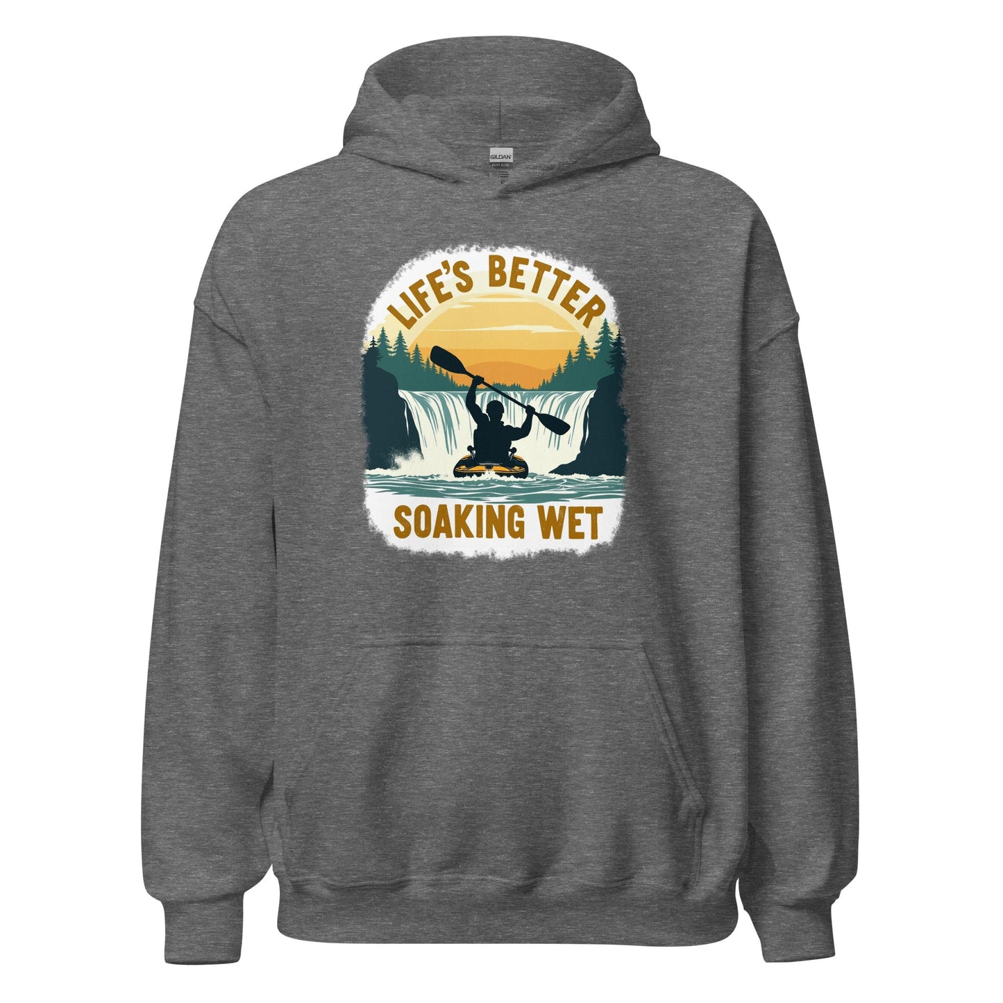 Kayaking "Life's Better Soaking Wet" Men's (Unisex) Hoodie - Hoodies - Discovery Co.
