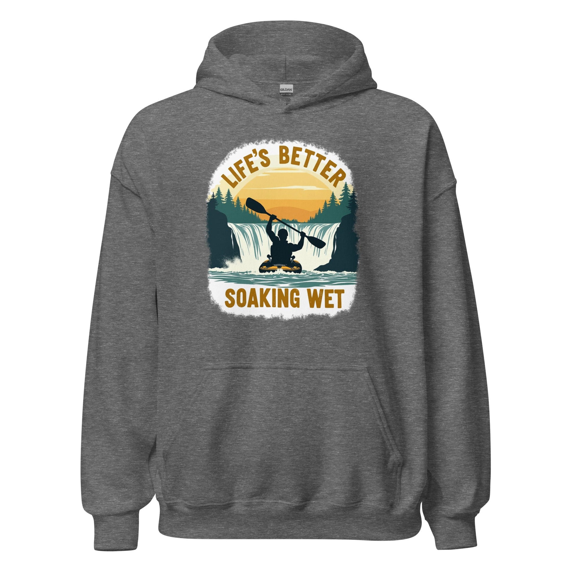 Kayaking "Life's Better Soaking Wet" Men's (Unisex) Hoodie - Hoodies - Discovery Co.