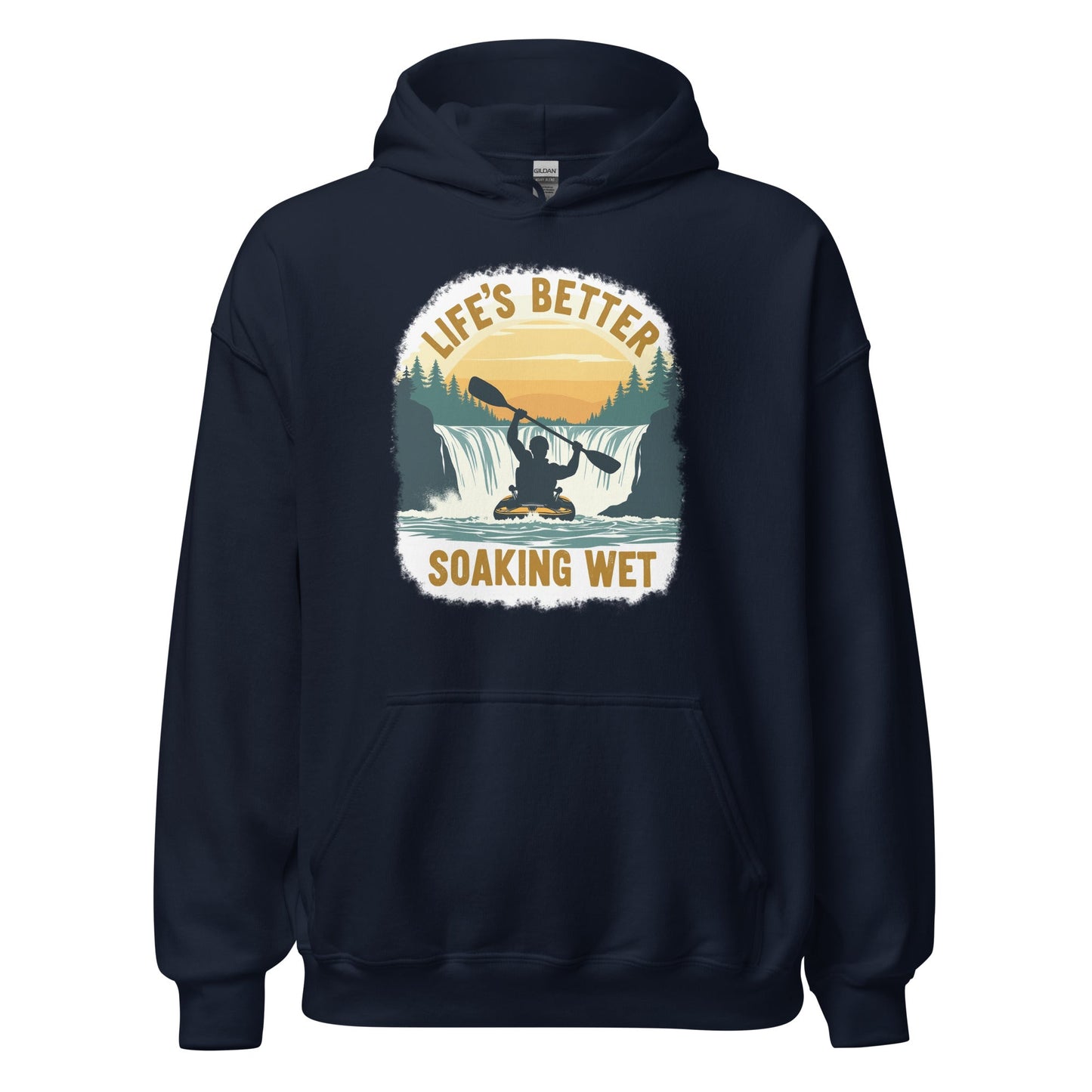 Kayaking "Life's Better Soaking Wet" Men's (Unisex) Hoodie - Hoodies - Discovery Co.