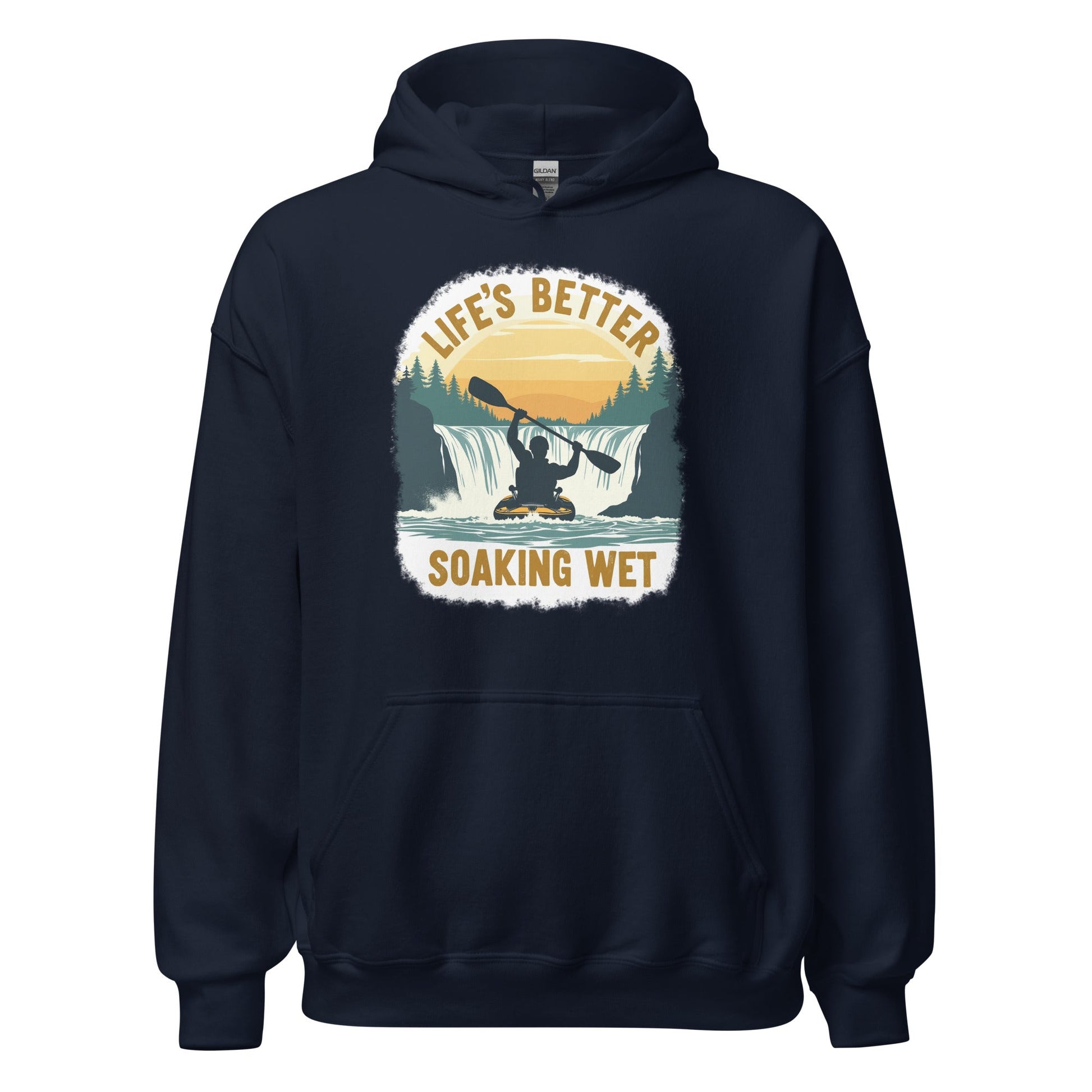 Kayaking "Life's Better Soaking Wet" Men's (Unisex) Hoodie - Hoodies - Discovery Co.
