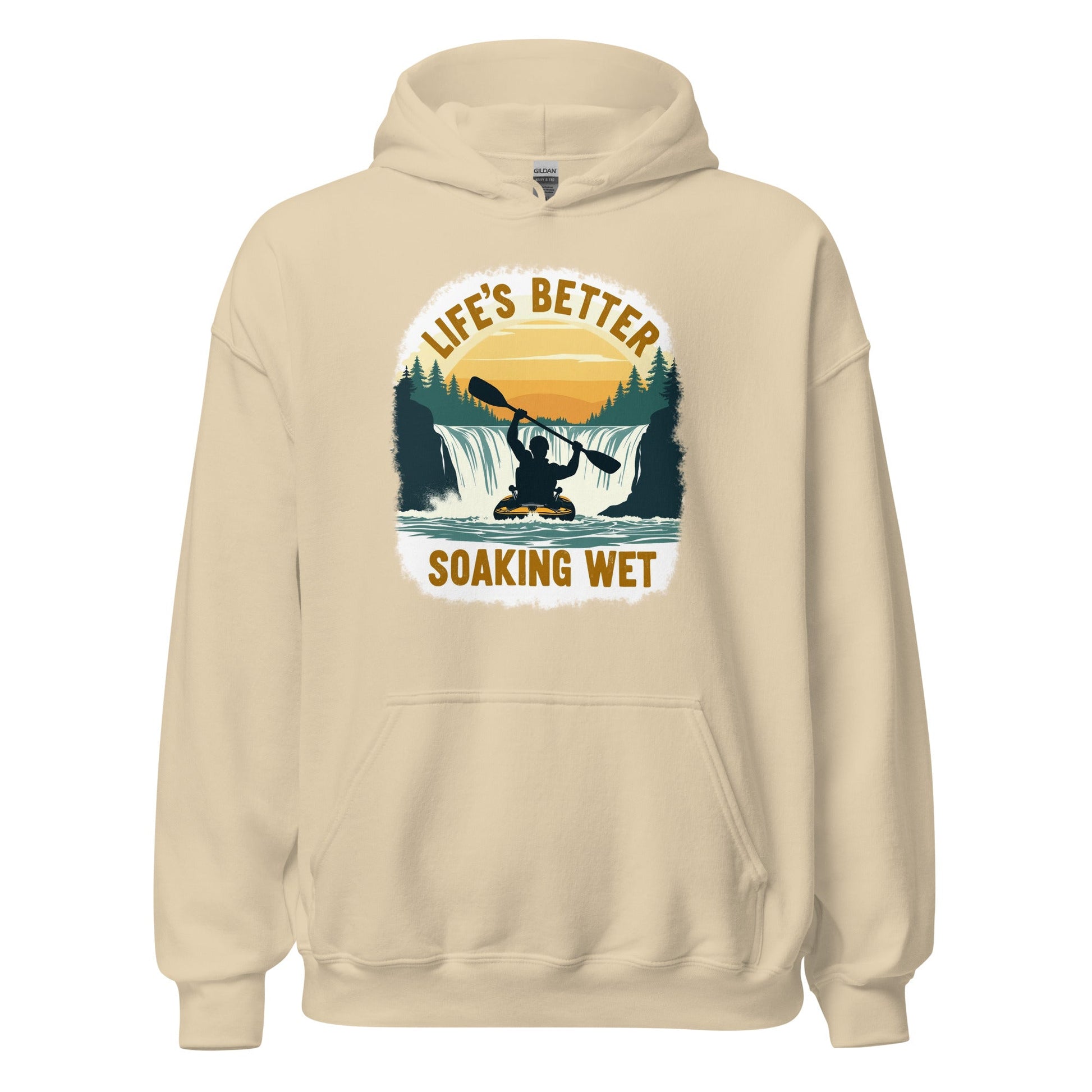Kayaking "Life's Better Soaking Wet" Men's (Unisex) Hoodie - Hoodies - Discovery Co.