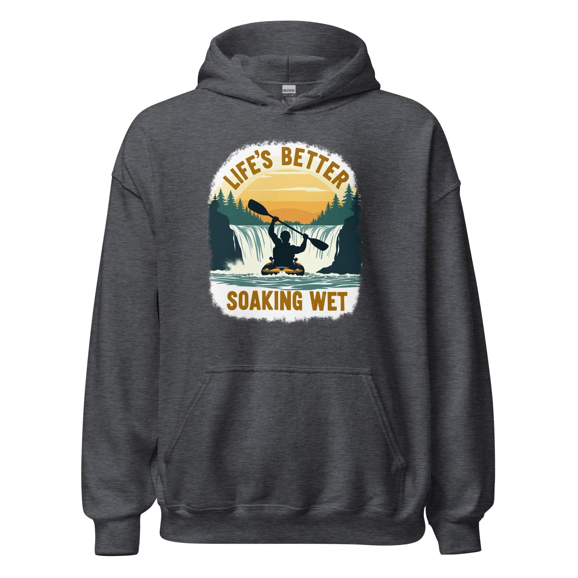 Kayaking "Life's Better Soaking Wet" Men's (Unisex) Hoodie - Hoodies - Discovery Co.