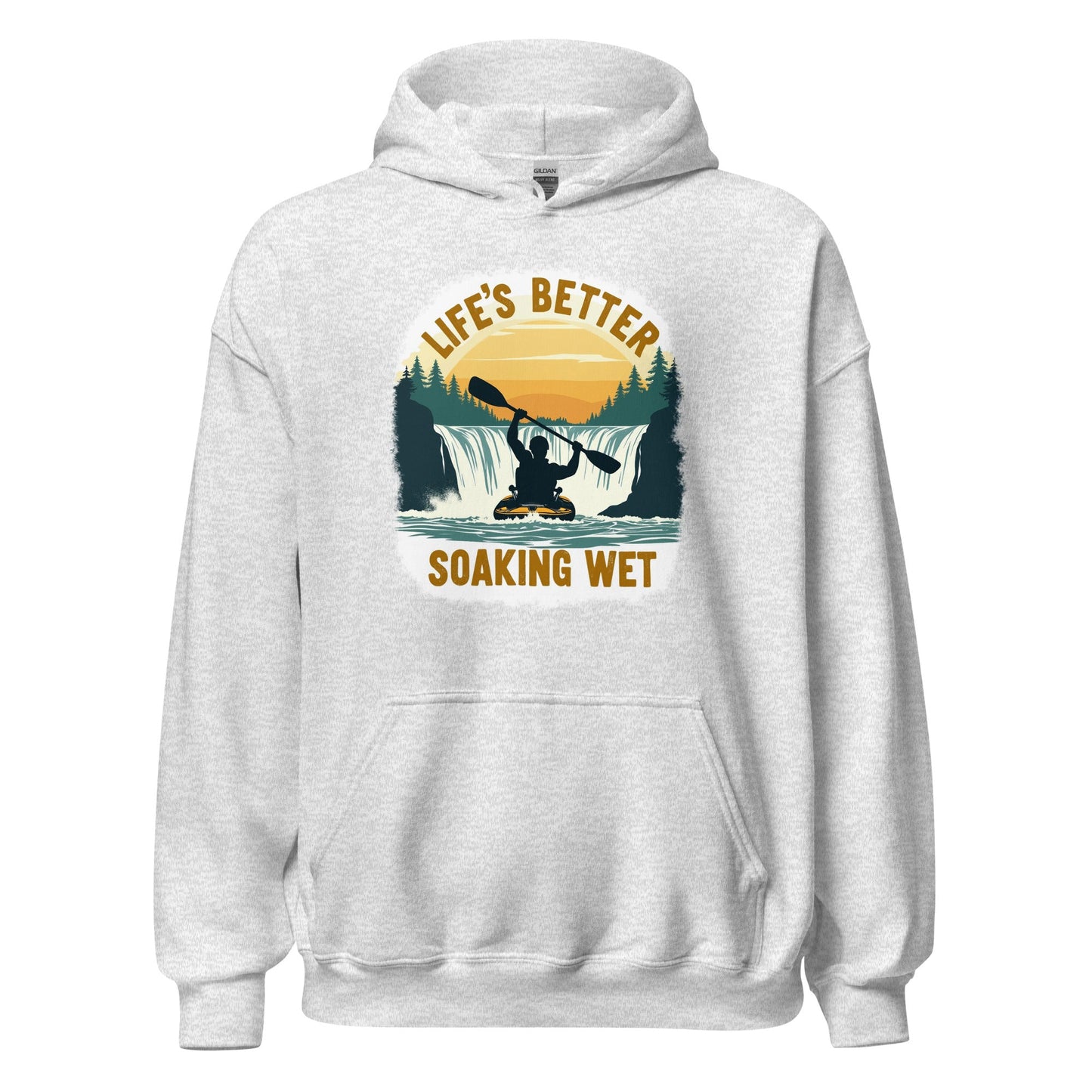 Kayaking "Life's Better Soaking Wet" Men's (Unisex) Hoodie - Hoodies - Discovery Co.