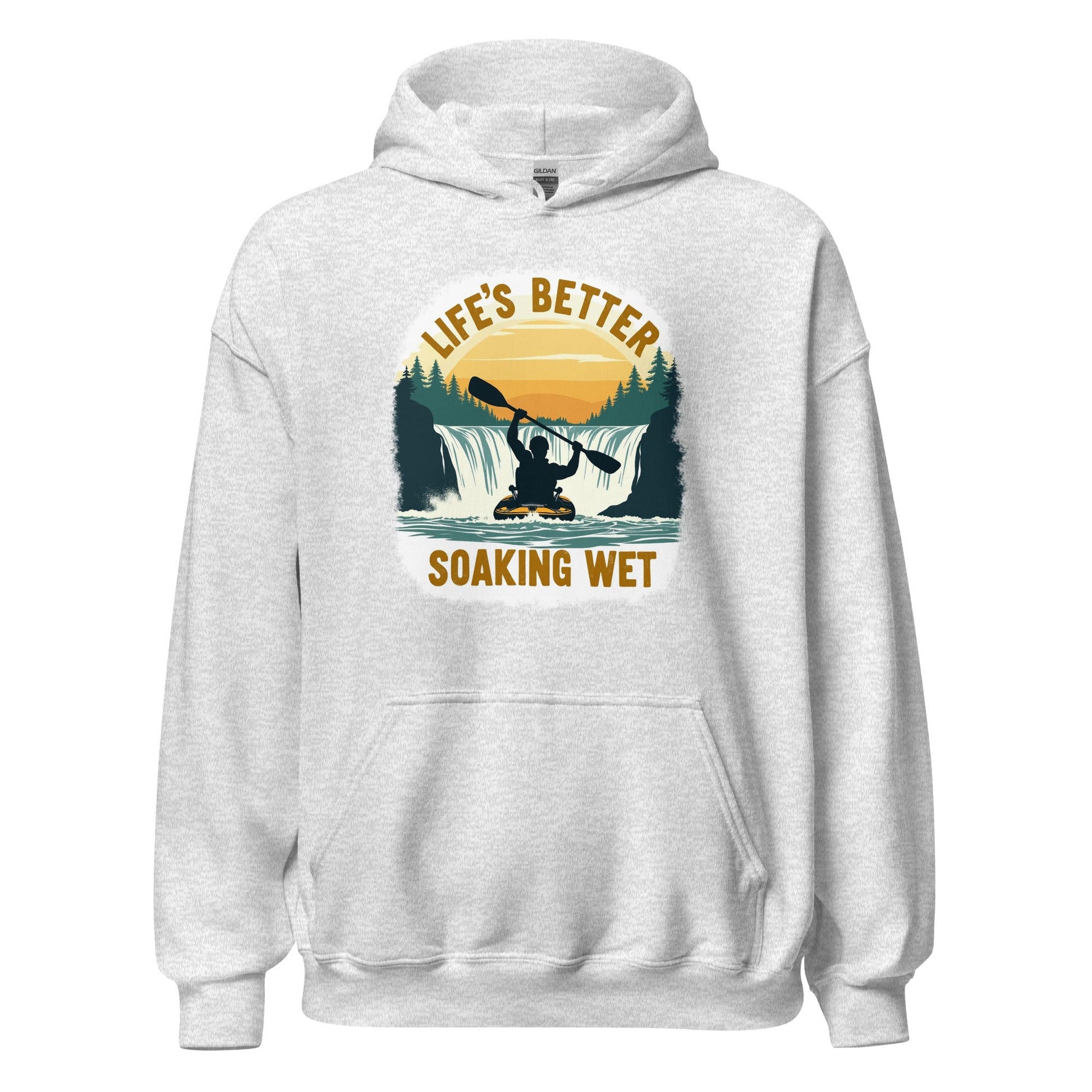 Kayaking "Life's Better Soaking Wet" Men's (Unisex) Hoodie - Hoodies - Discovery Co.