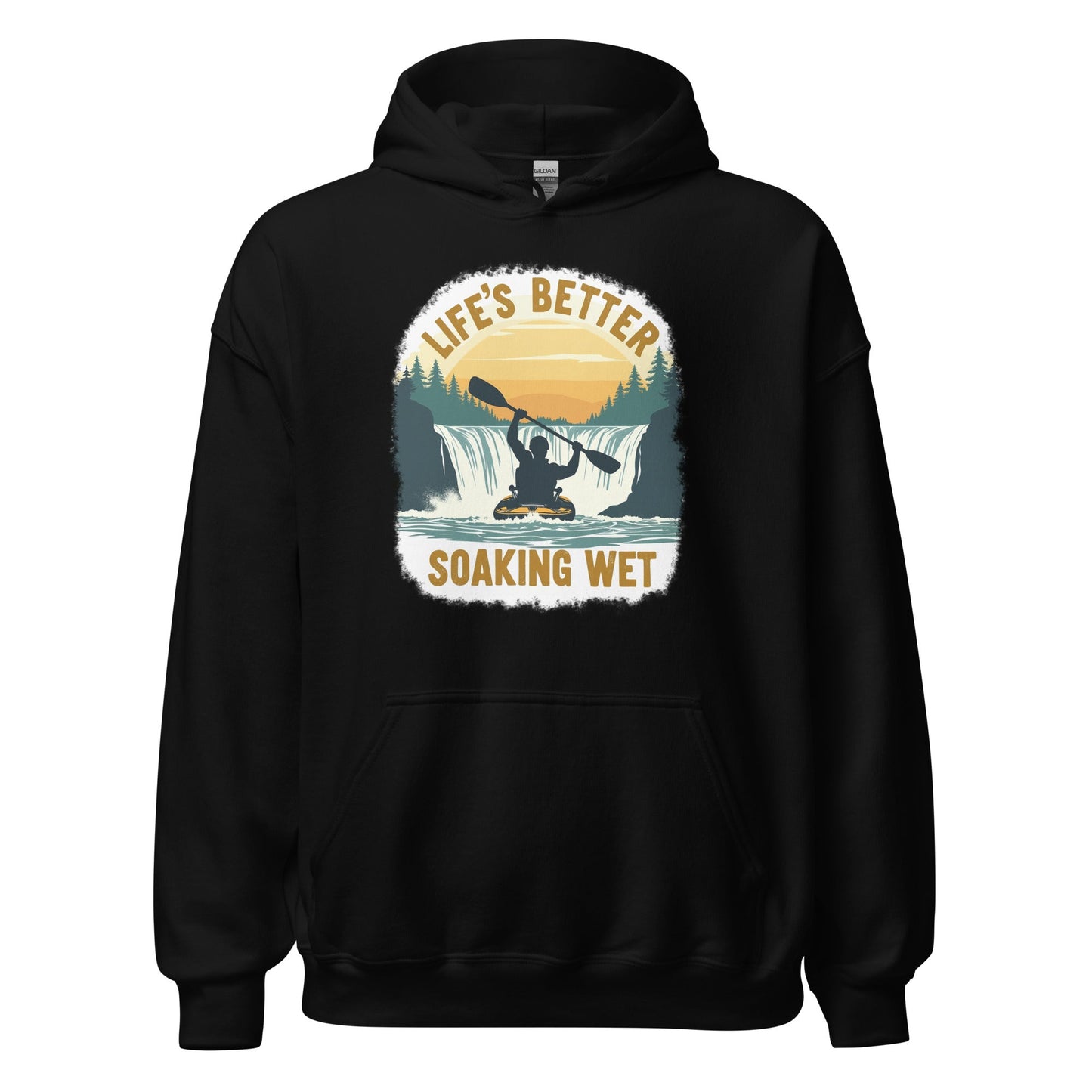 Kayaking "Life's Better Soaking Wet" Men's (Unisex) Hoodie - Hoodies - Discovery Co.