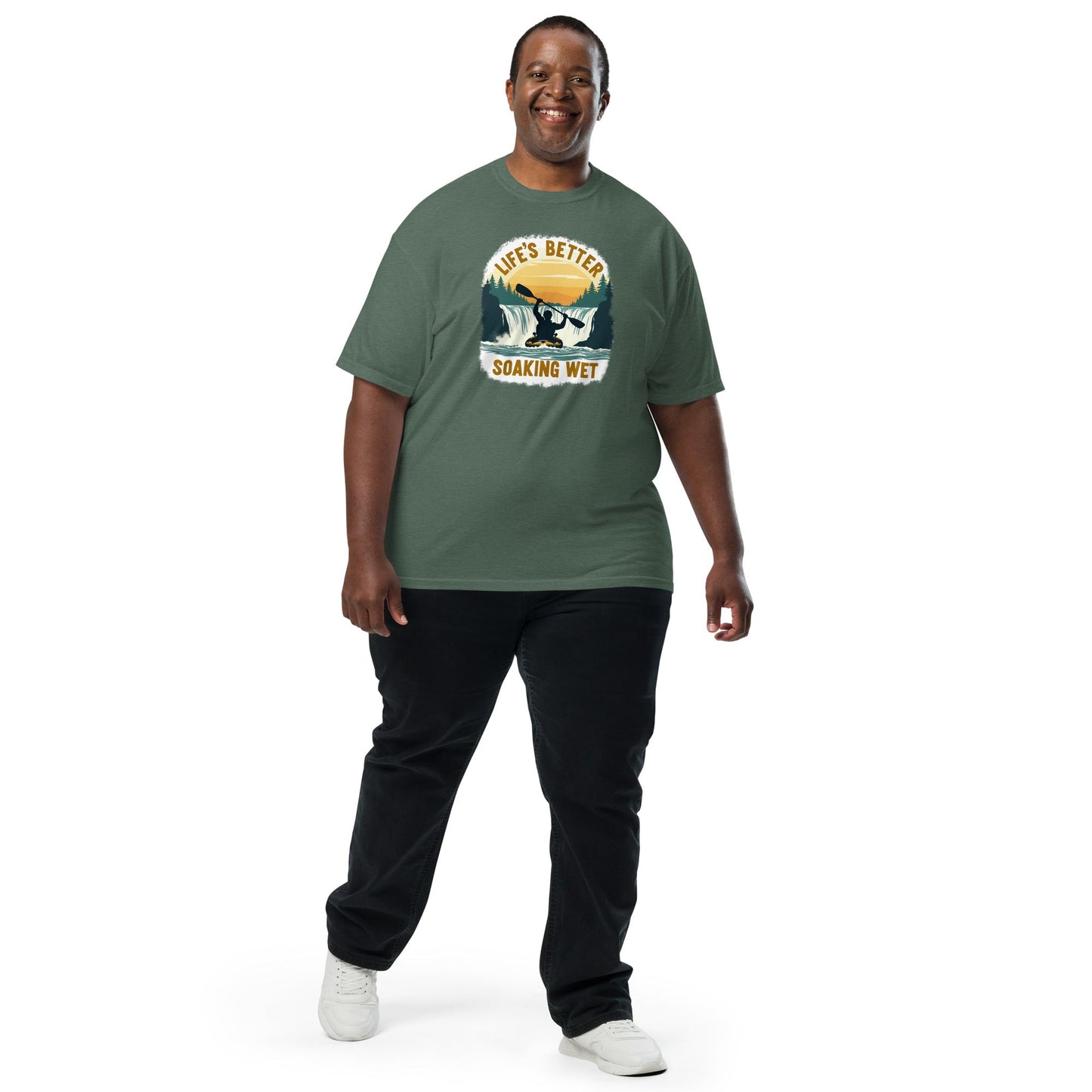Kayaking "Life's Better Soaking Wet" Men's (Unisex) Premium Tee - Men's Shirts - Discovery Co.