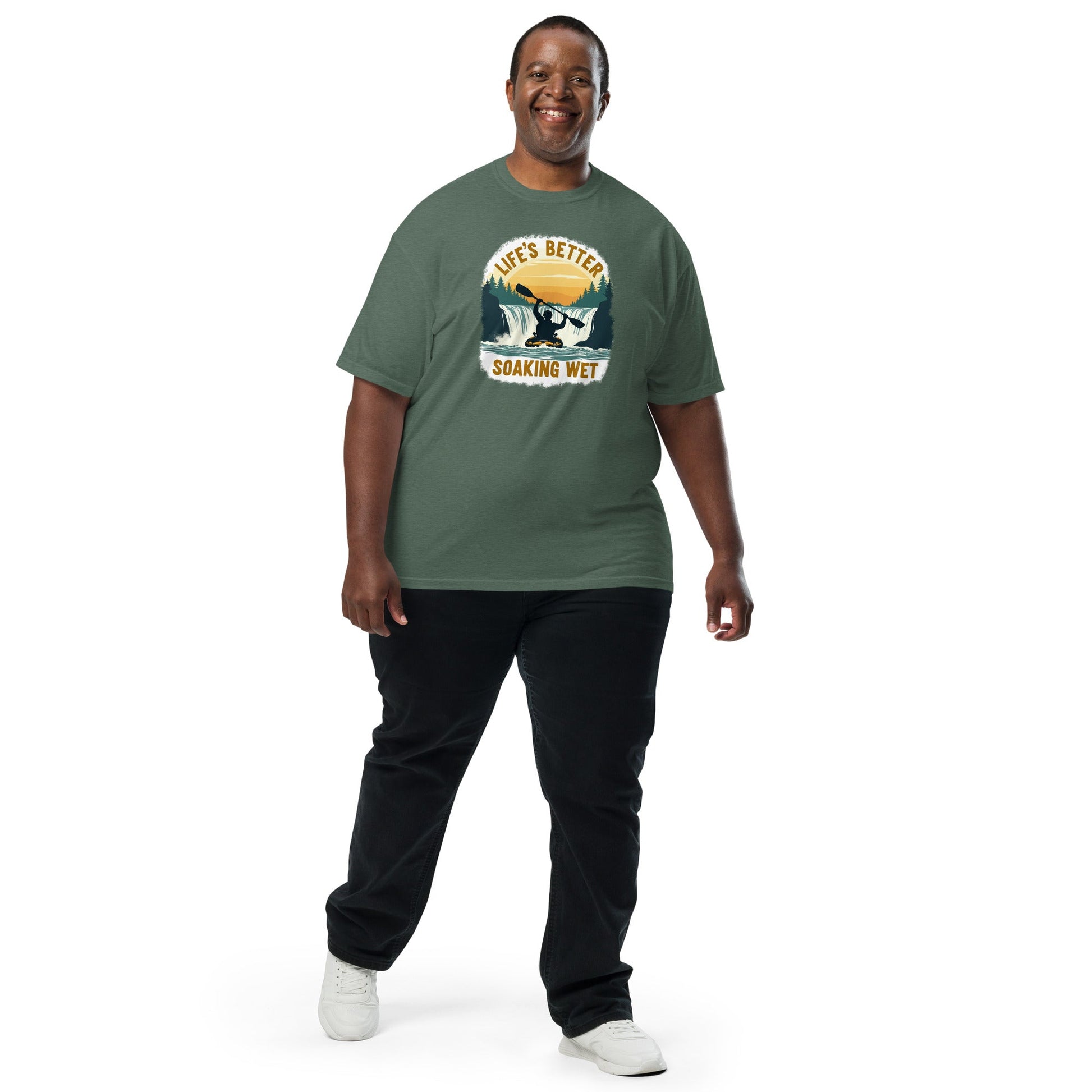 Kayaking "Life's Better Soaking Wet" Men's (Unisex) Premium Tee - Men's Shirts - Discovery Co.