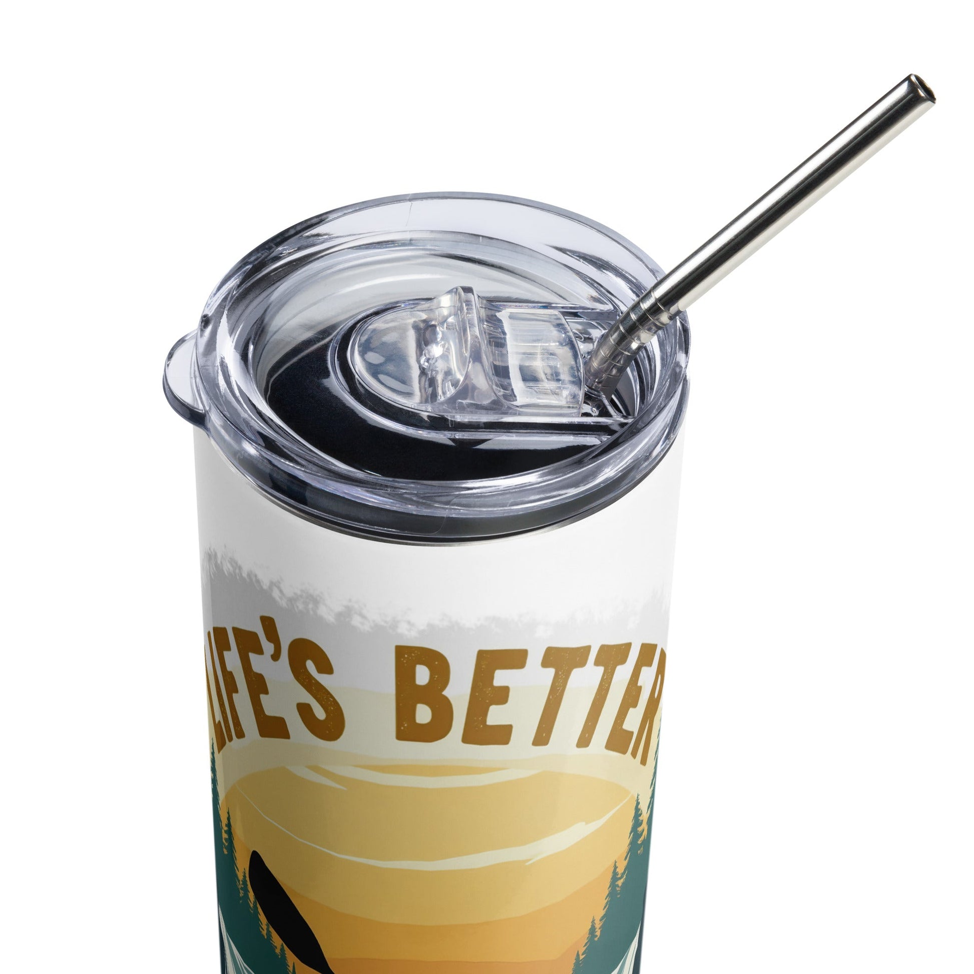 Kayaking "Life's Better Soaking Wet" Stainless Steel Tumbler - Steel Tumbler - Discovery Co.