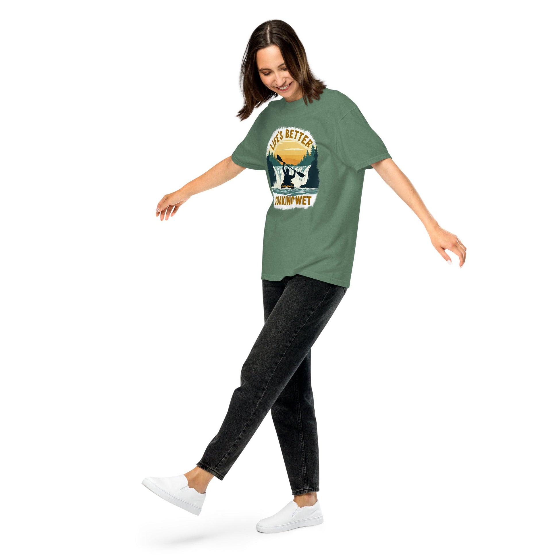 Kayaking "Life's Better Soaking Wet" Women's (Unisex) Premium Tee - Women's Shirts - Discovery Co.