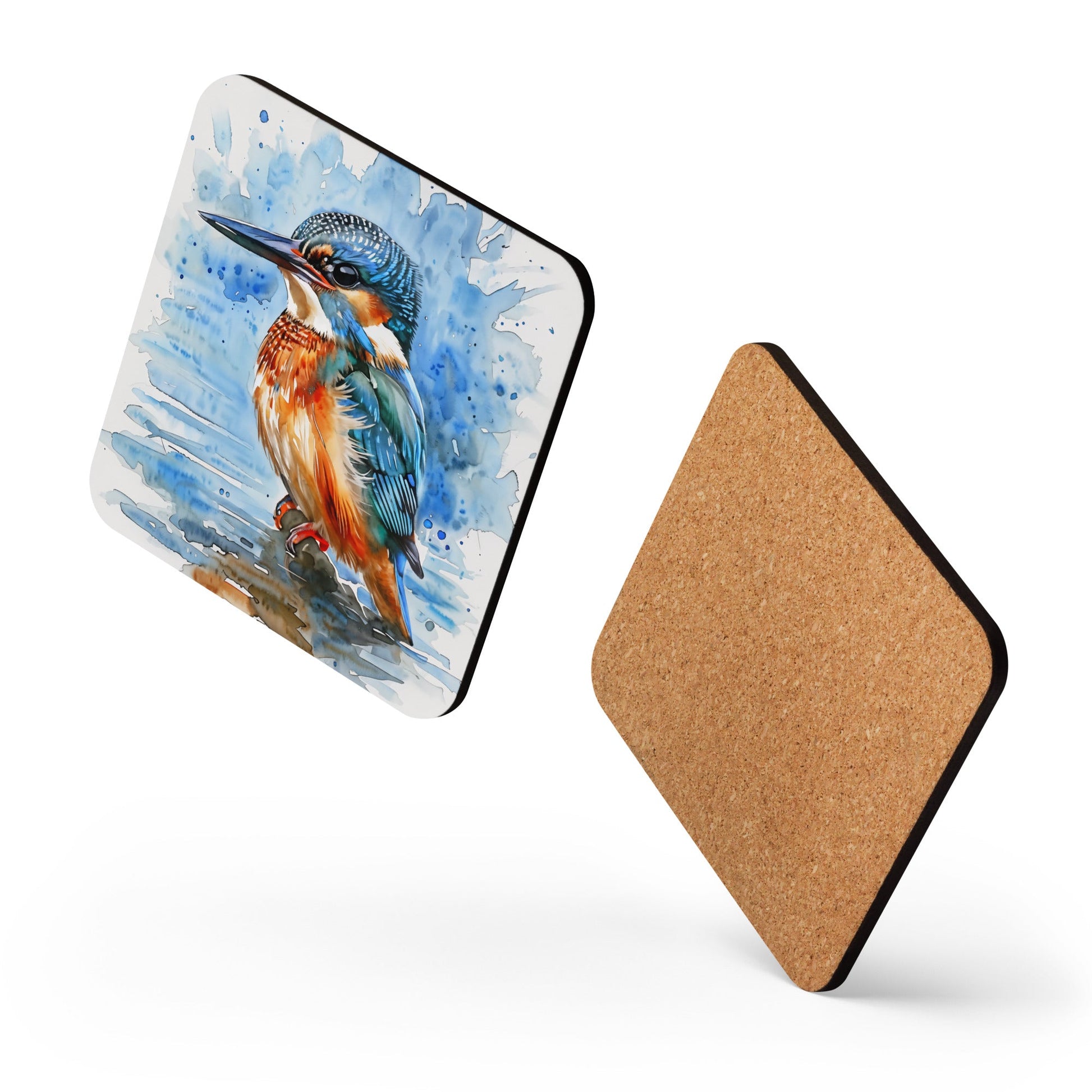 Kingfisher Cork - Back Coaster - Coasters - Discovery Co.