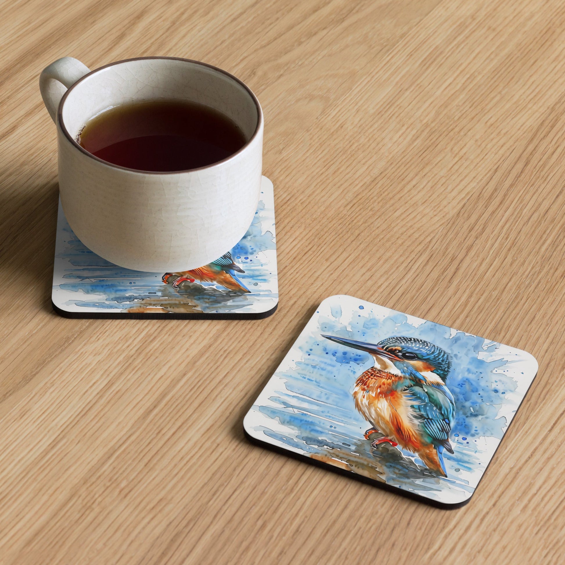 Kingfisher Cork - Back Coaster - Coasters - Discovery Co.