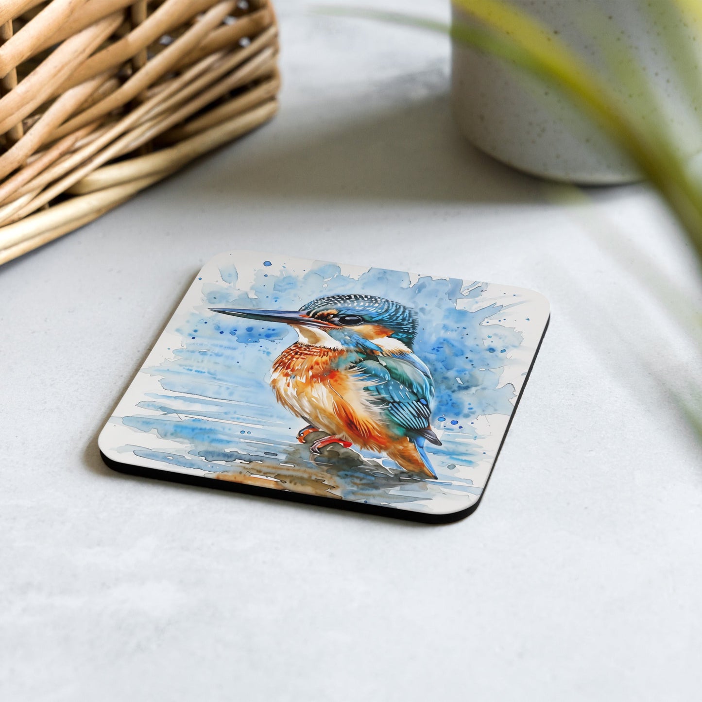 Kingfisher Cork - Back Coaster - Coasters - Discovery Co.