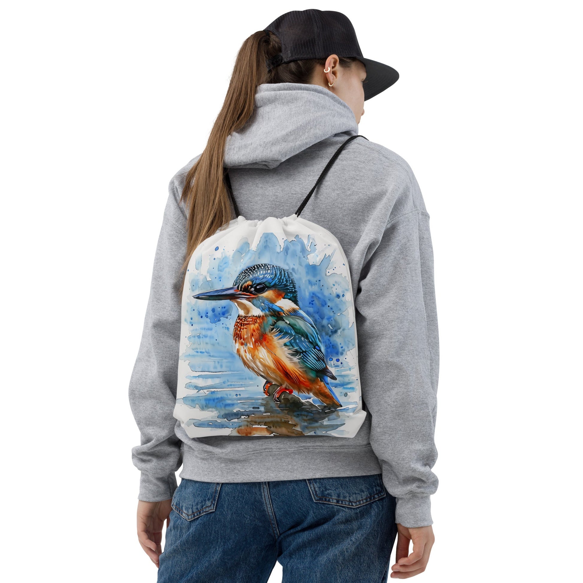 Kingfisher Drawstring Bag - Drawstring Bag - Discovery Co.