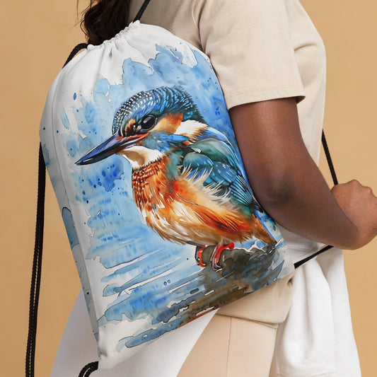 Kingfisher Drawstring Bag - Drawstring Bag - Discovery Co.