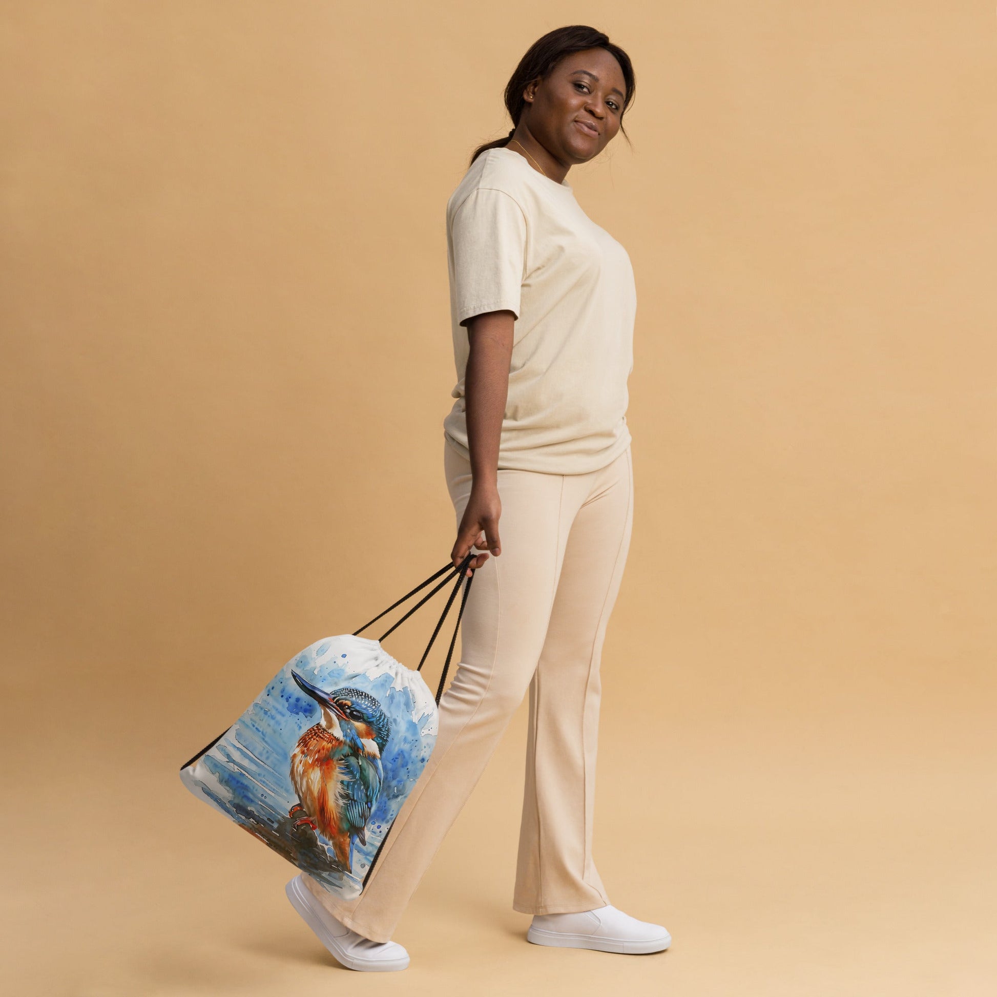 Kingfisher Drawstring Bag - Drawstring Bag - Discovery Co.