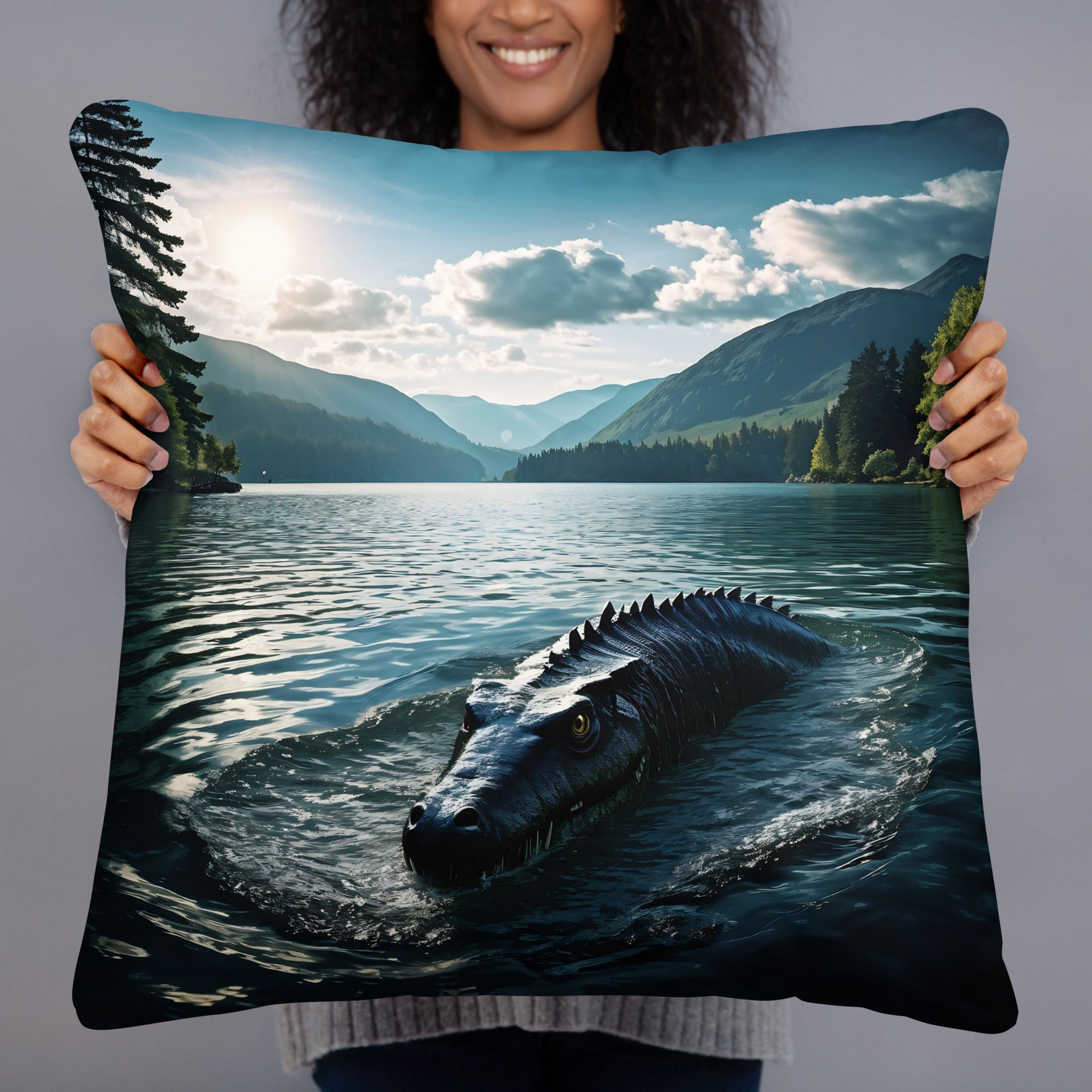 Lake Monster 2 Basic Pillow - Pillows - Discovery Co.