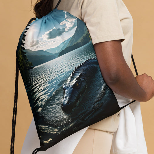 Lake Monster 2 Drawstring Bag - Drawstring Bag - Discovery Co.