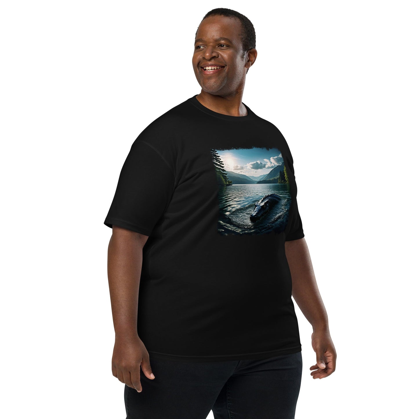 Lake Monster 2 Men’s Premium Heavyweight Tee - Discovery Co.