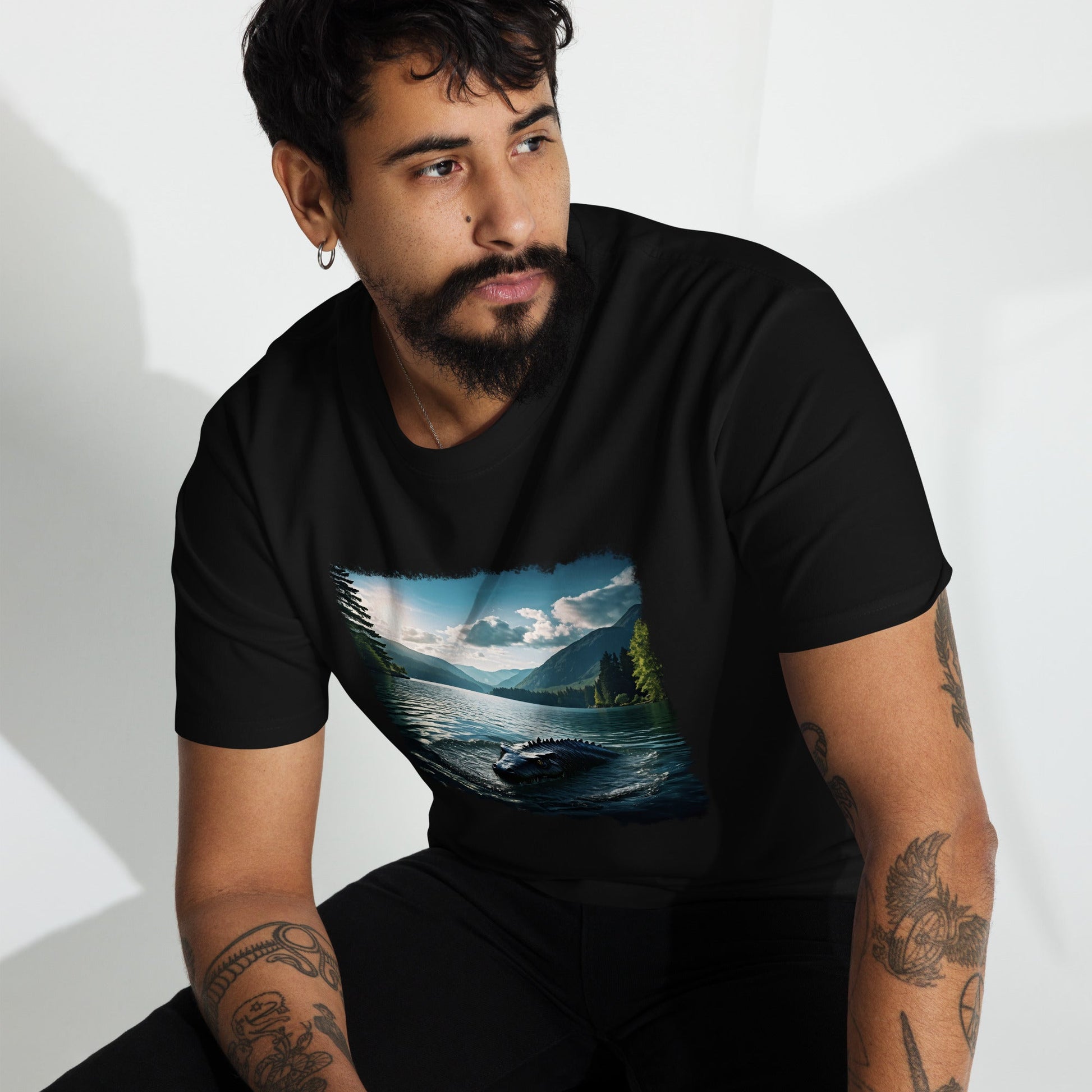 Lake Monster 2 Men’s Premium Heavyweight Tee - Discovery Co.