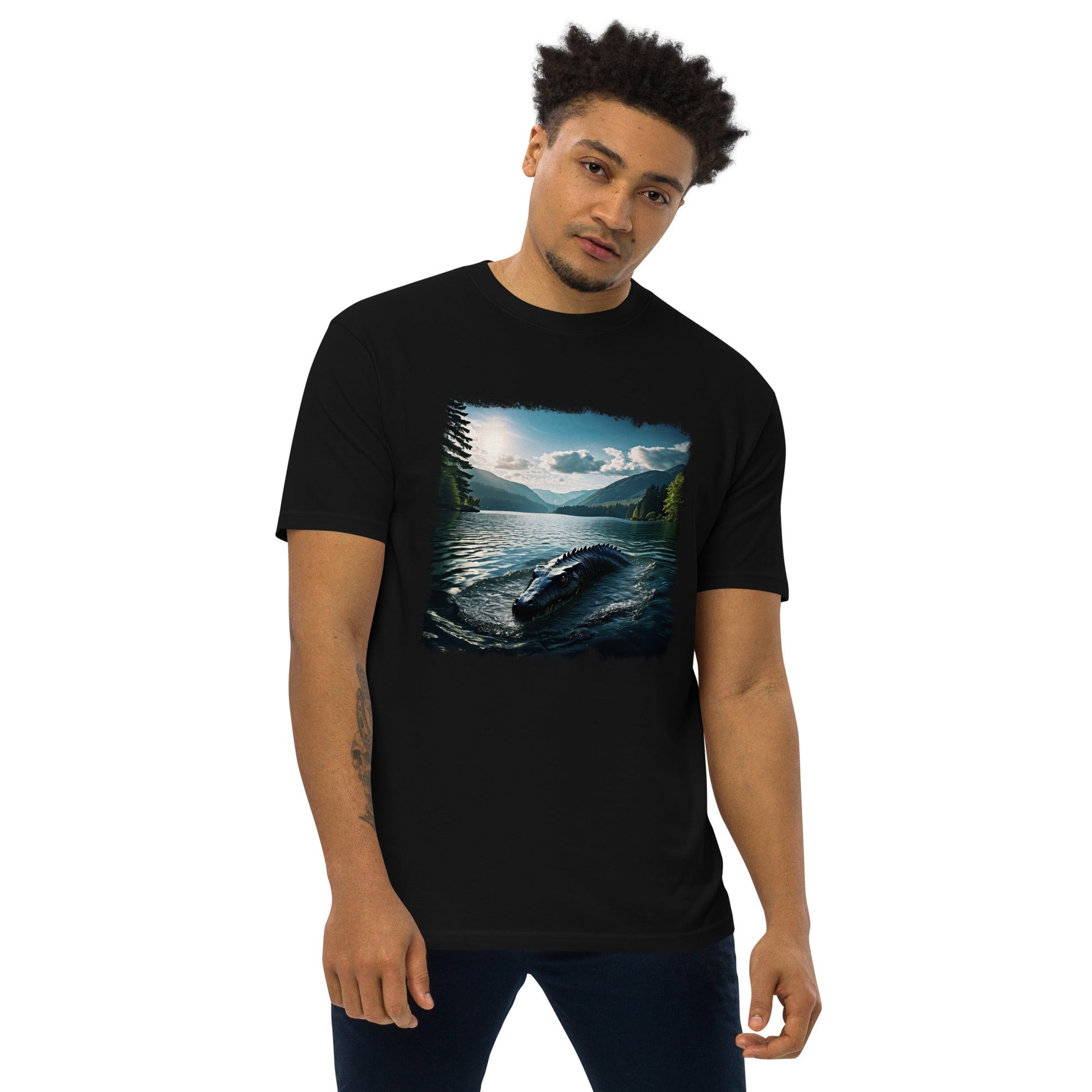 Lake Monster 2 Men’s Premium Heavyweight Tee - Discovery Co.