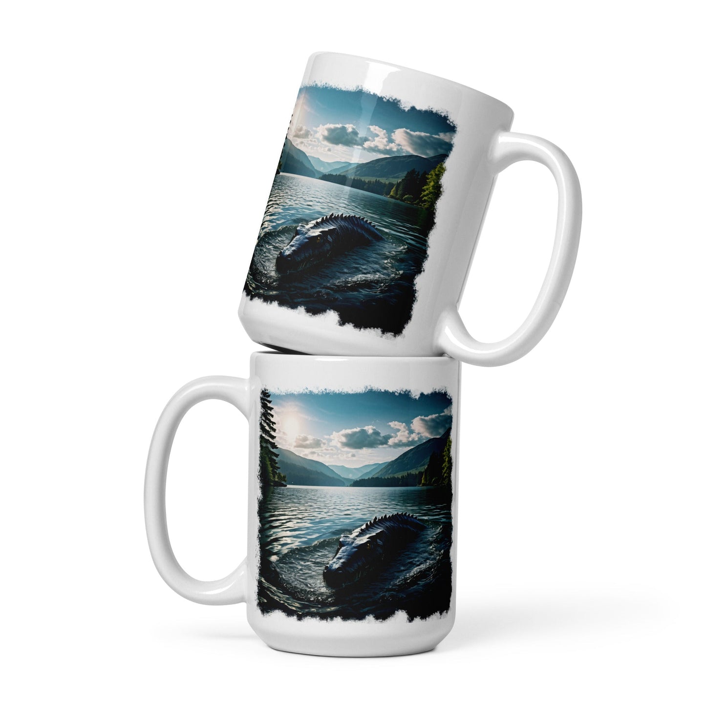 Lake Monster 2 White Glossy Mug - Mugs - Discovery Co.