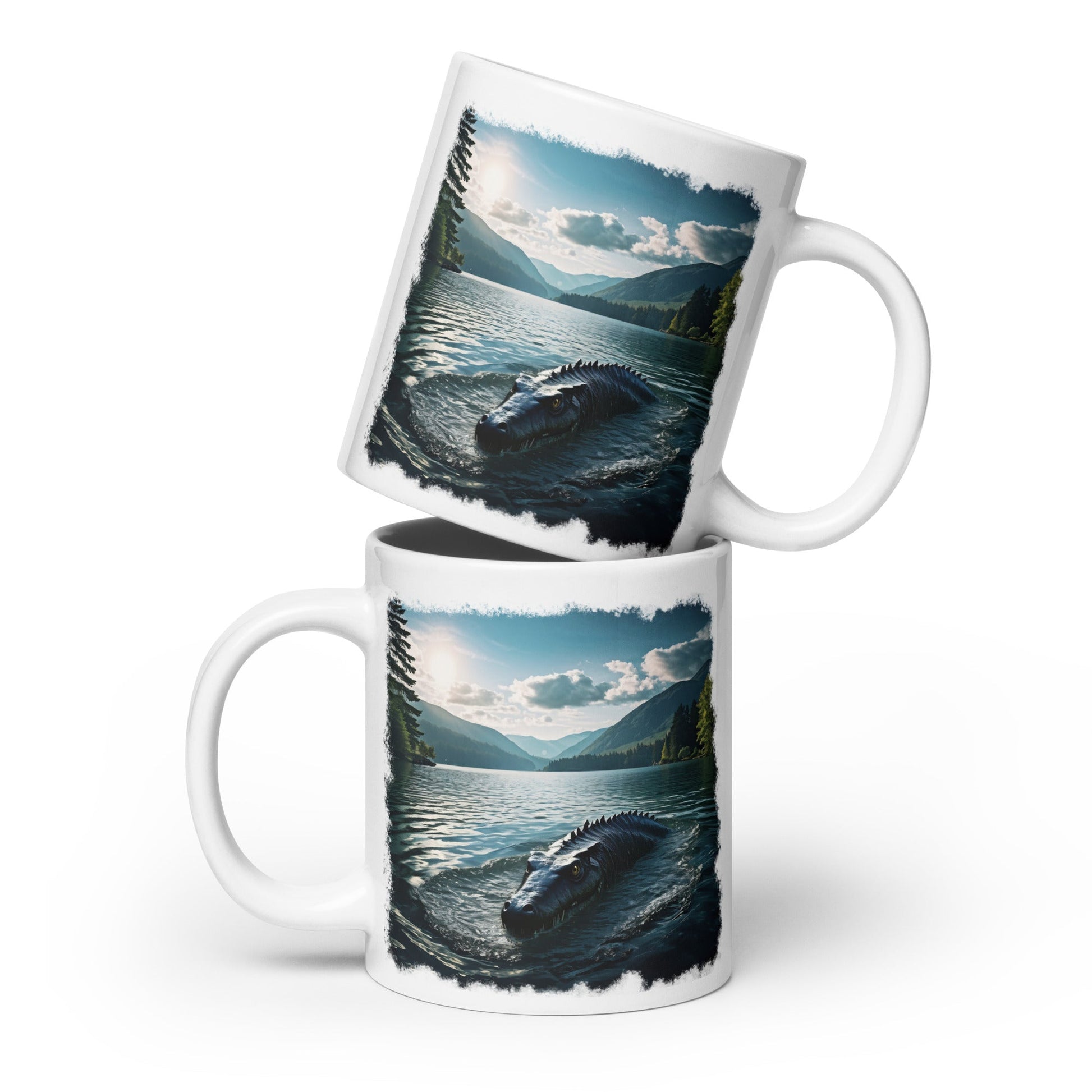 Lake Monster 2 White Glossy Mug - Mugs - Discovery Co.