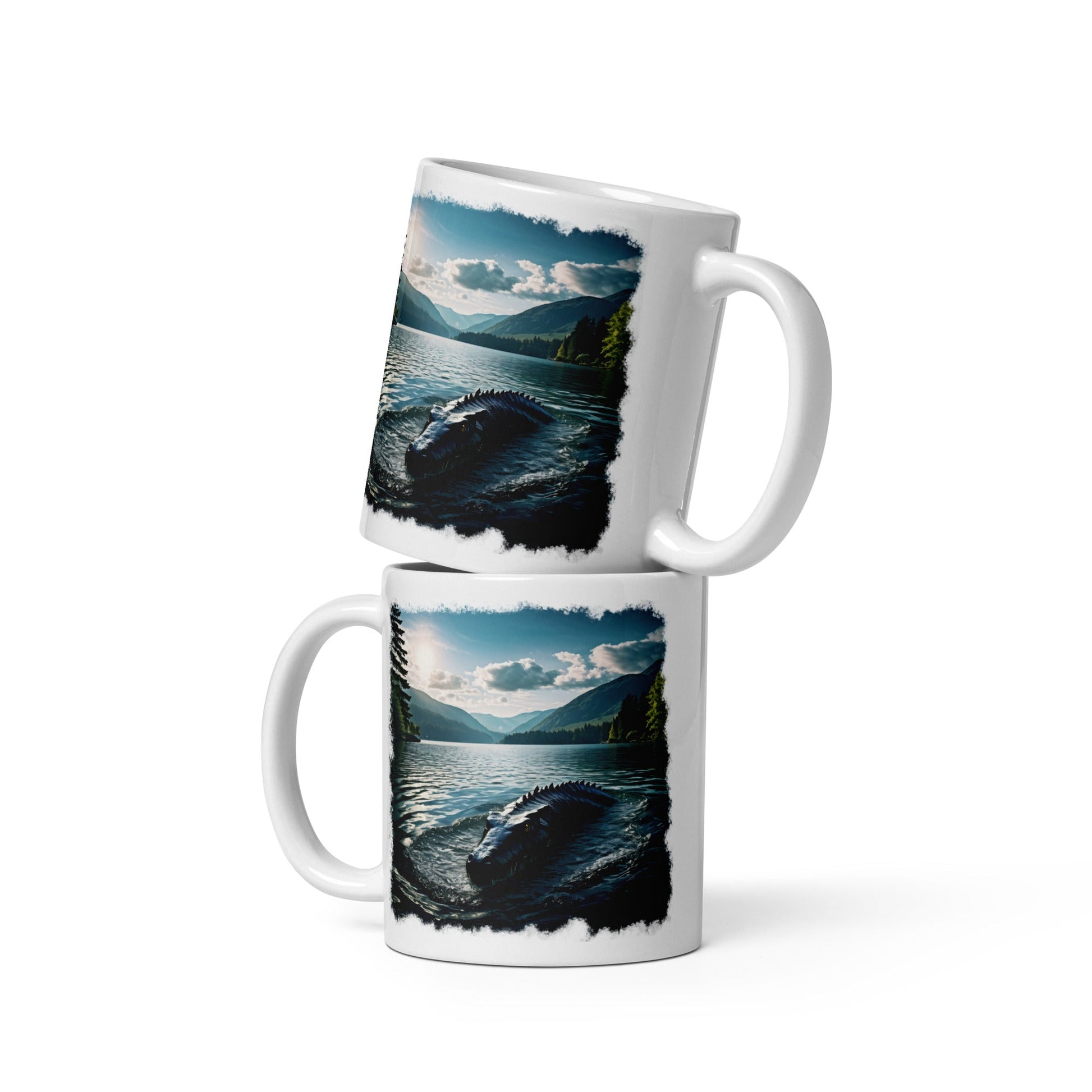 Lake Monster 2 White Glossy Mug - Mugs - Discovery Co.