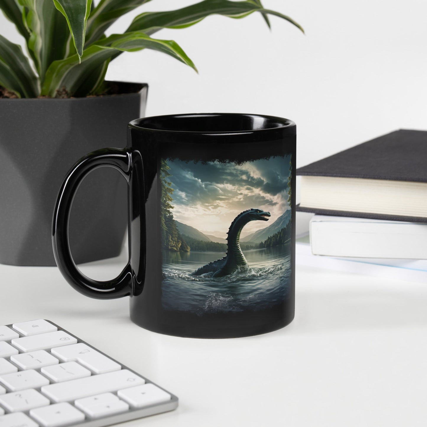 Lake Monster Black Glossy Mug (11 oz, 15 oz) - Discovery Co.