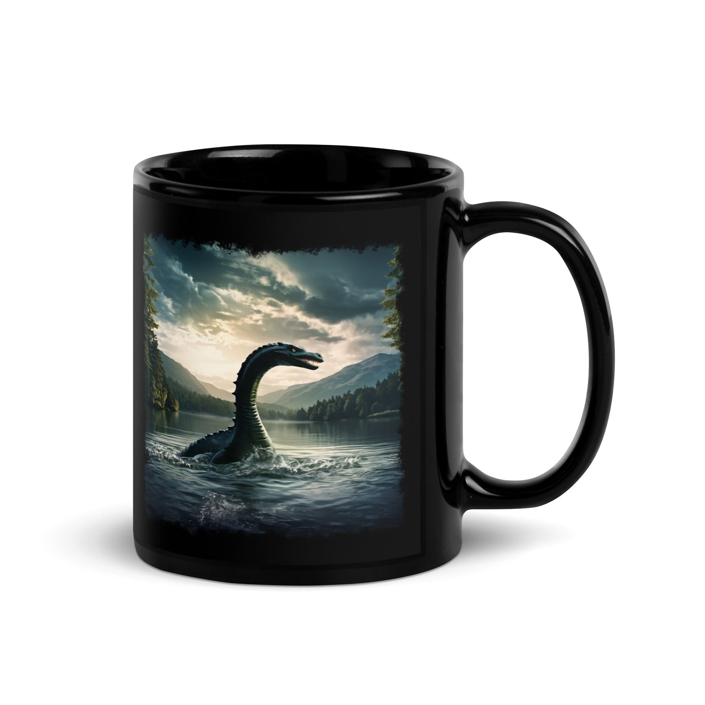 Lake Monster Black Glossy Mug (11 oz) - Discovery Co.