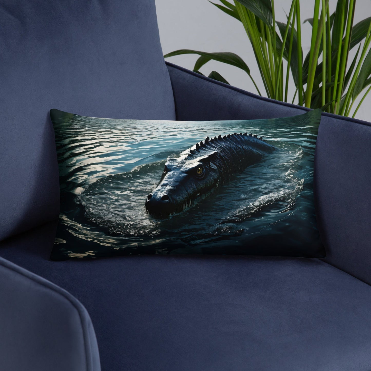 Lake Monster Breeching Surface Basic Pillow - Pillows - Discovery Co.