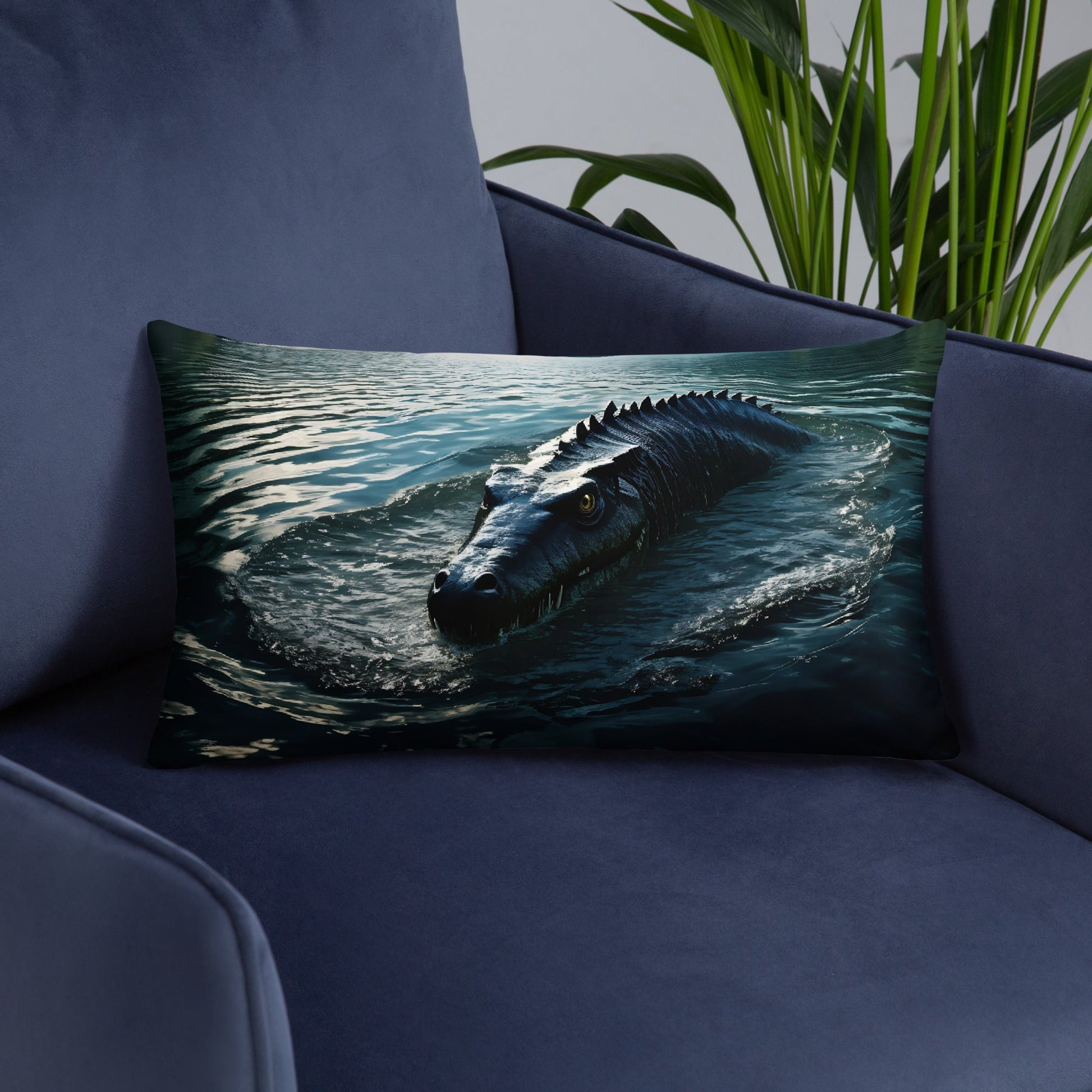 Lake Monster Breeching Surface Basic Pillow - Pillows - Discovery Co.