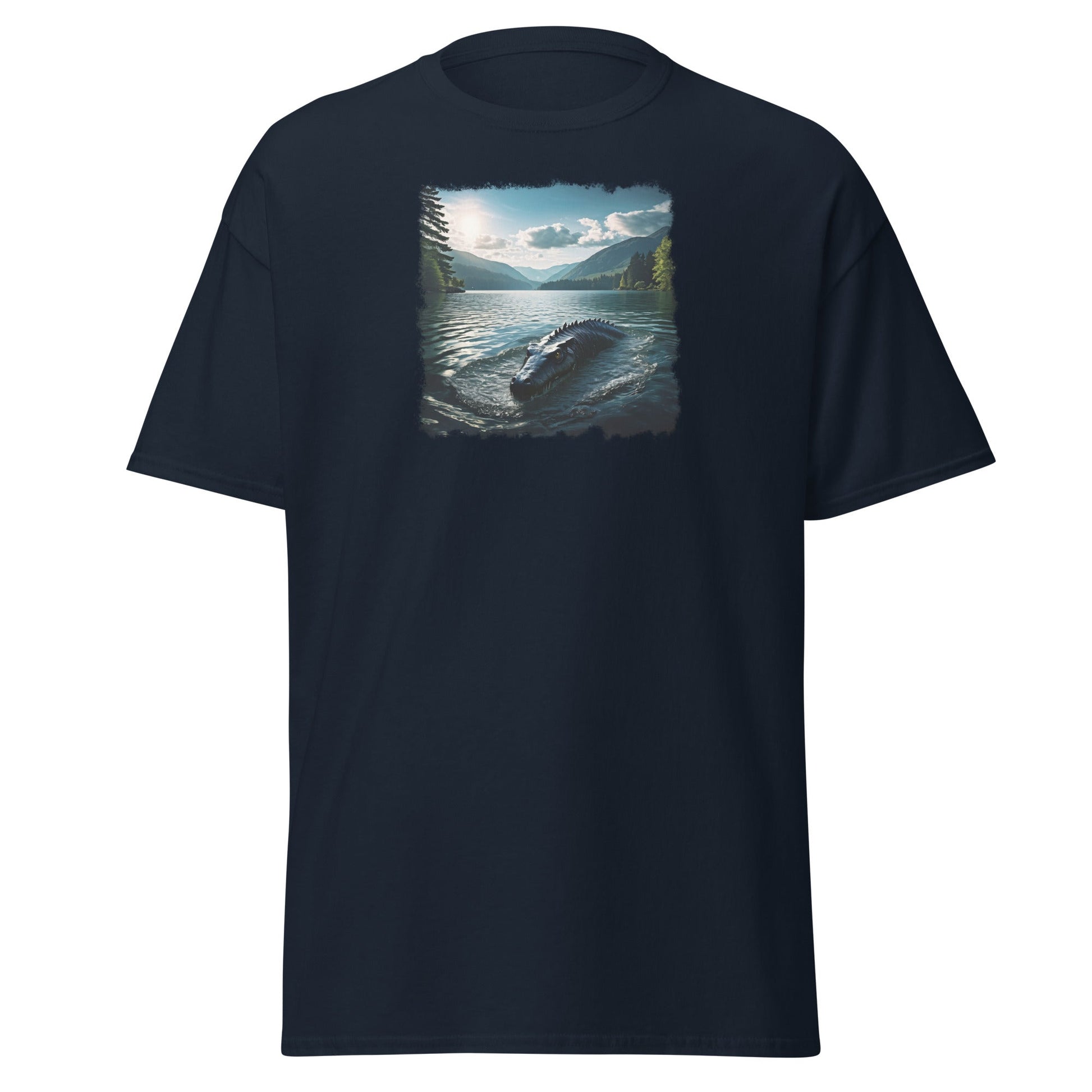 Lake Monster Breeching Surface Men's (Unisex) Classic Tee - Men's Shirts - Discovery Co.