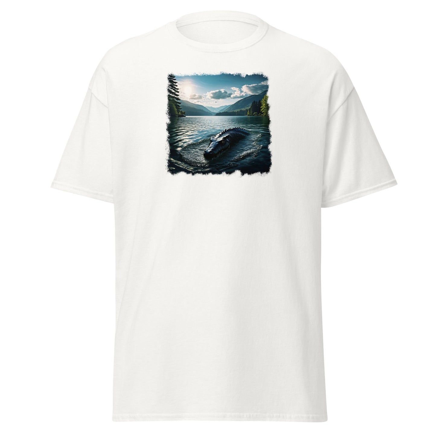Lake Monster Breeching Surface Men's (Unisex) Classic Tee - Men's Shirts - Discovery Co.
