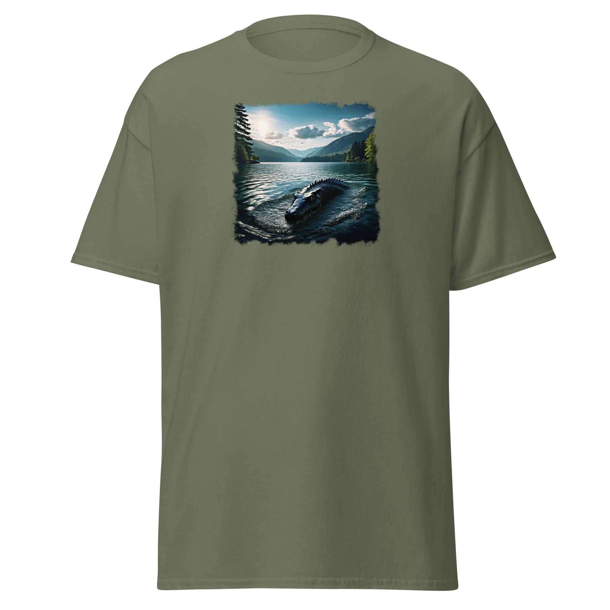 Lake Monster Breeching Surface Men's (Unisex) Classic Tee - Men's Shirts - Discovery Co.