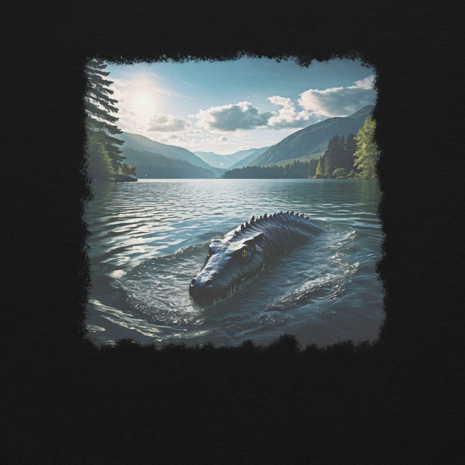 Lake Monster Breeching Surface Men's (Unisex) Hoodie - Hoodies - Discovery Co.