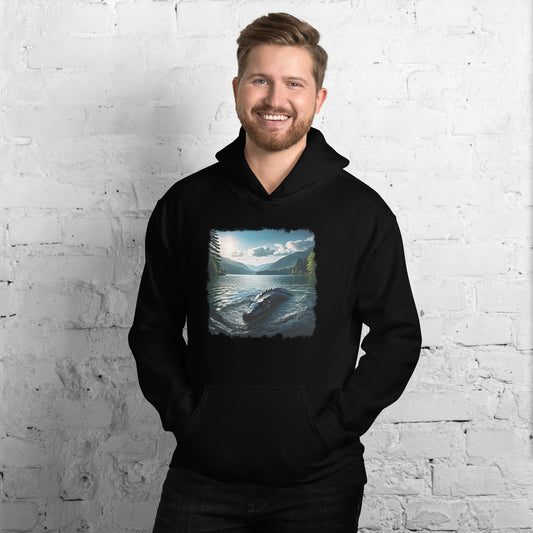 Lake Monster Breeching Surface Men's (Unisex) Hoodie - Hoodies - Discovery Co.