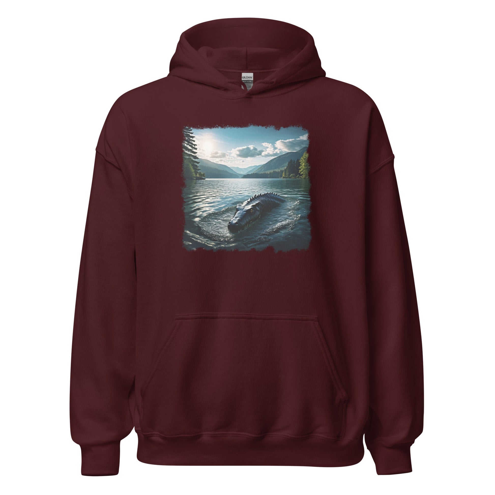 Lake Monster Breeching Surface Men's (Unisex) Hoodie - Hoodies - Discovery Co.