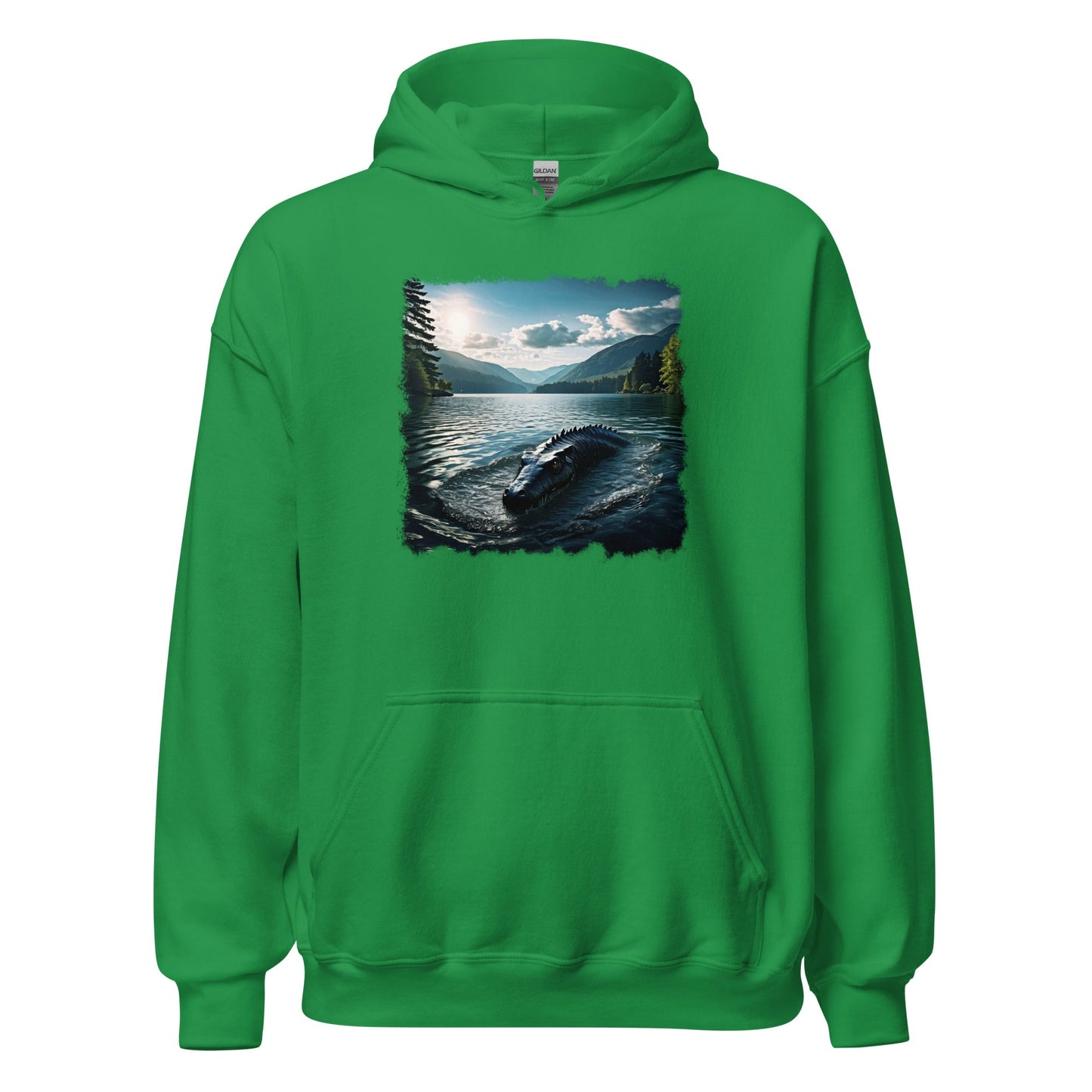 Lake Monster Breeching Surface Men's (Unisex) Hoodie - Hoodies - Discovery Co.