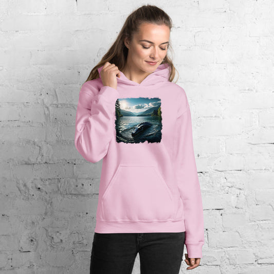 Lake Monster Breeching Surface Women's (Unisex) Hoodie - Hoodies - Discovery Co.